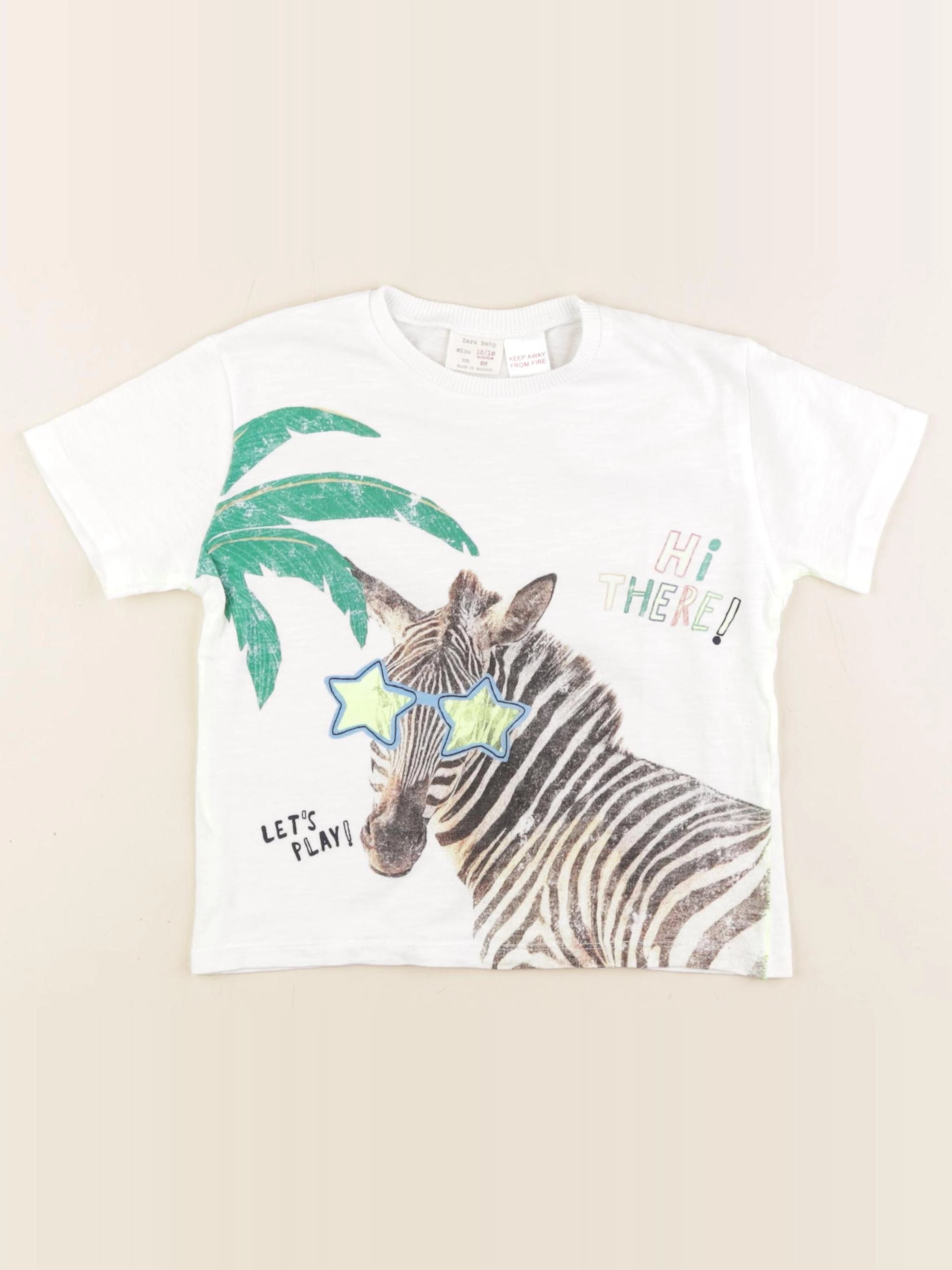 Zara - tee-shirt multicolore - 12/18 mois