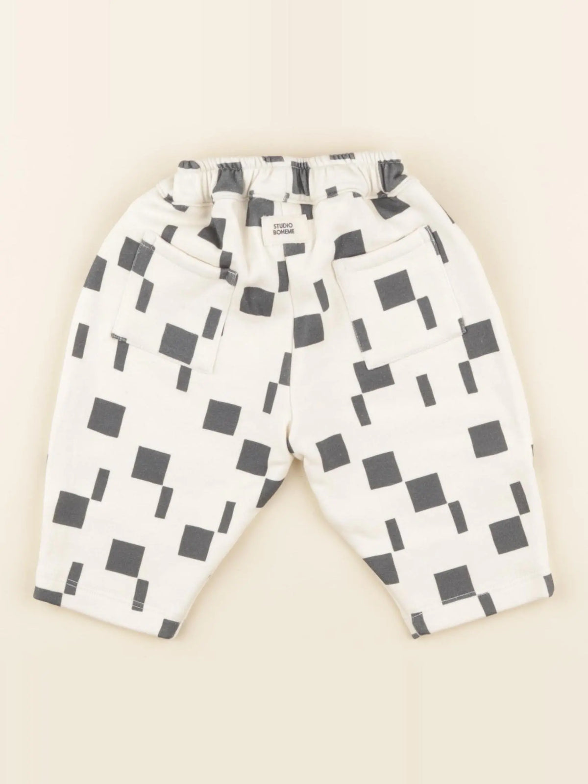 Pantalon Carrot Carres beige