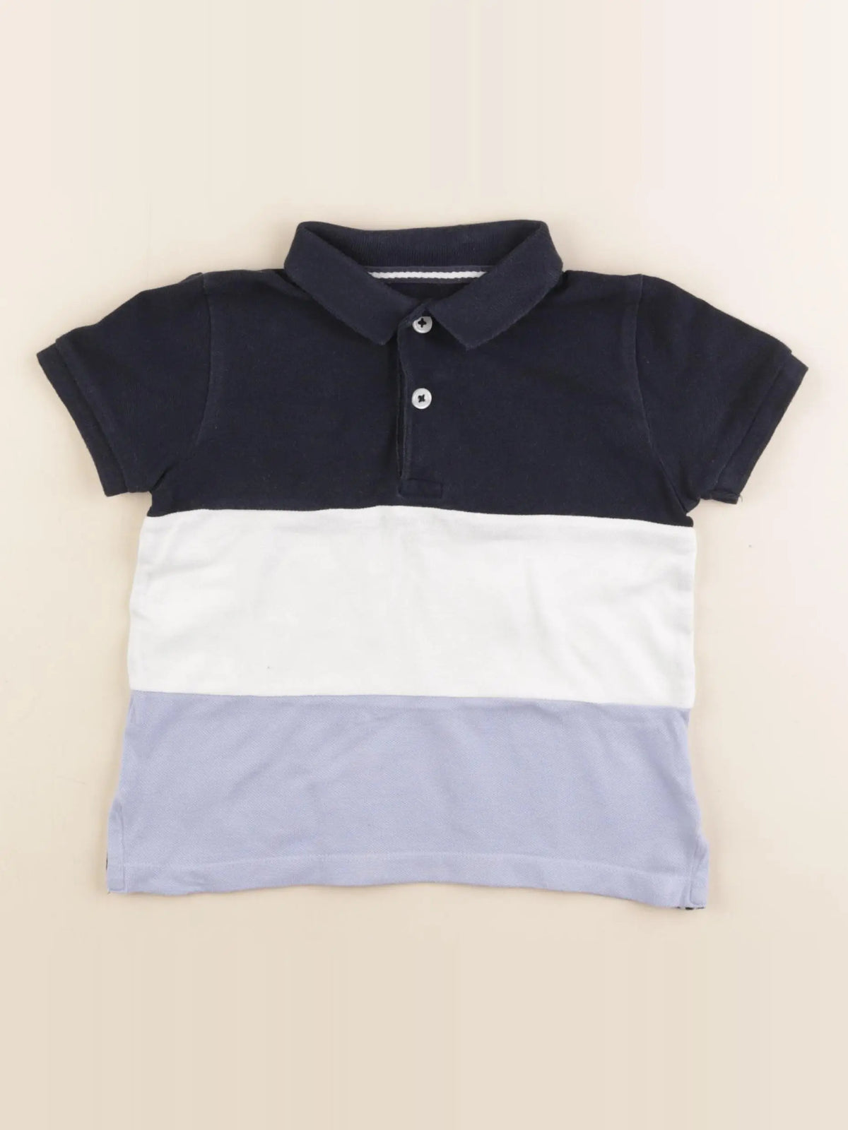 Monoprix - polo bleu - 3 ans