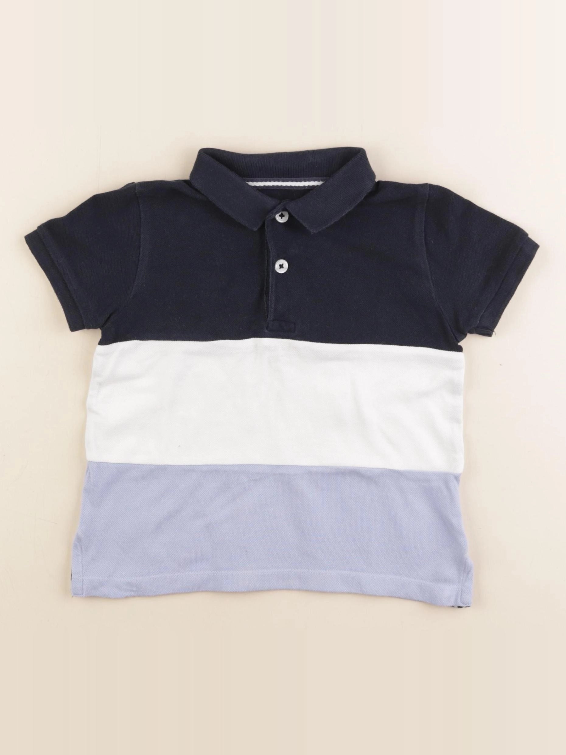 Monoprix - polo bleu - 3 ans