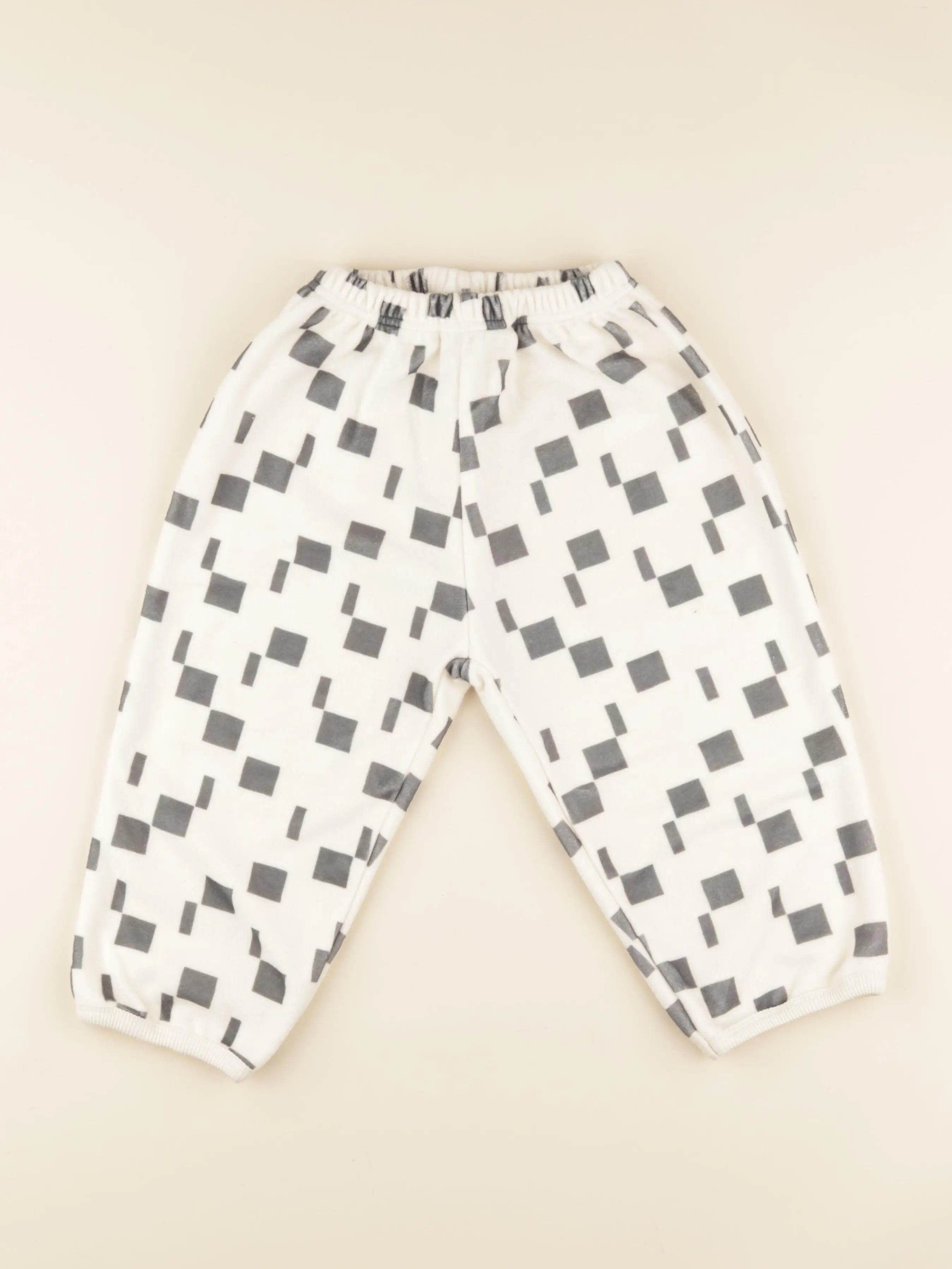 Pantalon Porgy Polaire carres beige