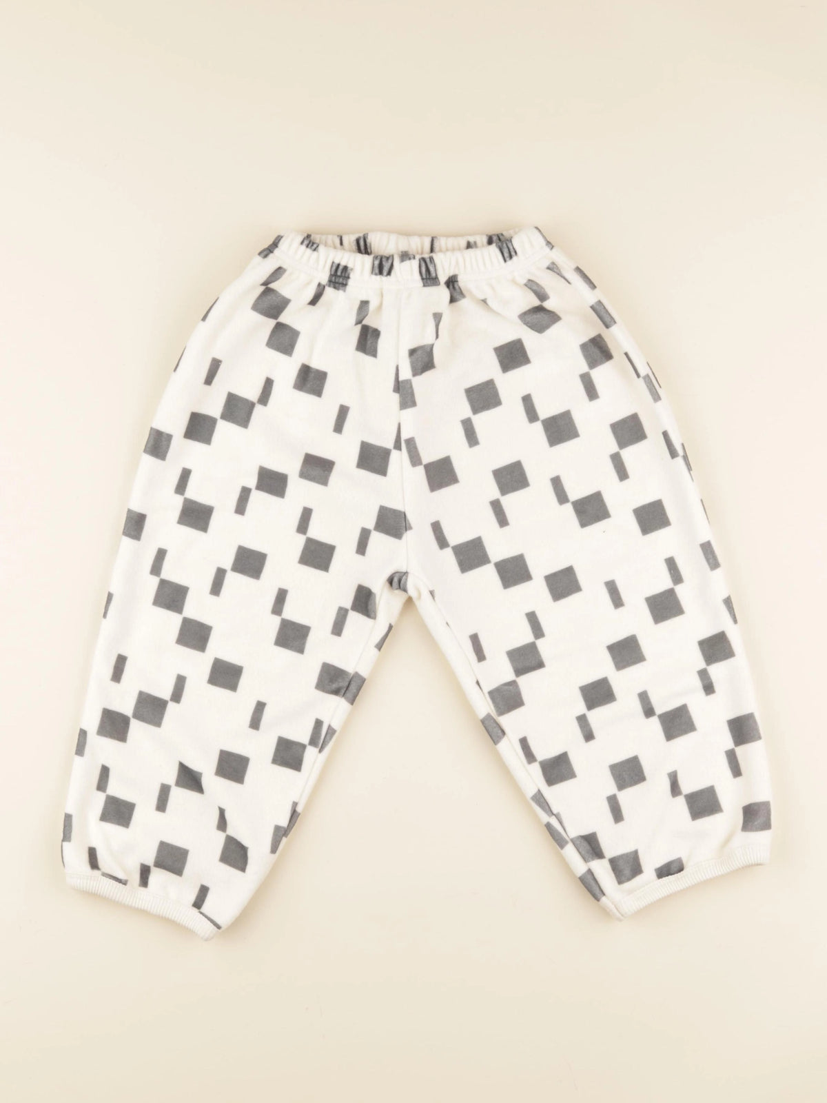 Pantalon Porgy Polaire carres beige