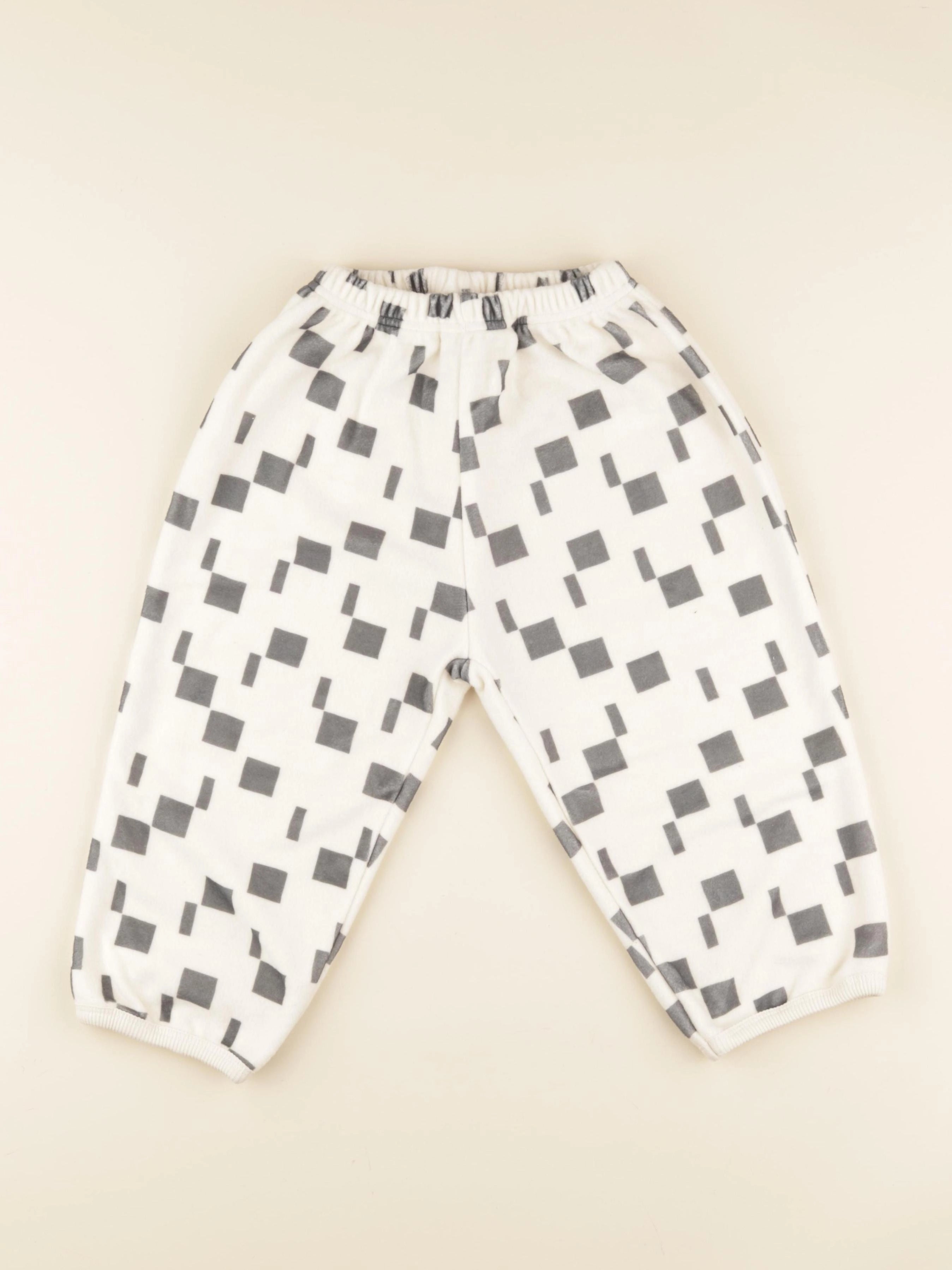 Pantalon Porgy Polaire carres beige