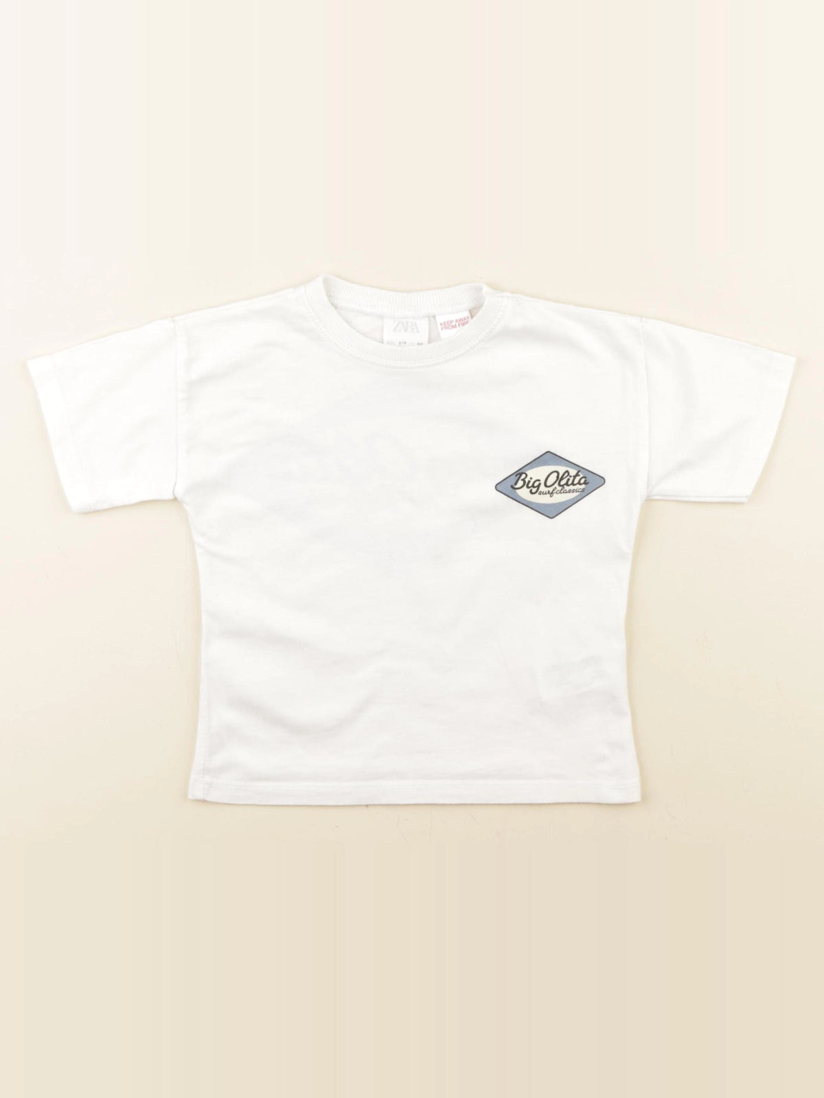 Zara - tee-shirt imprimé au dos blanc - 18 mois