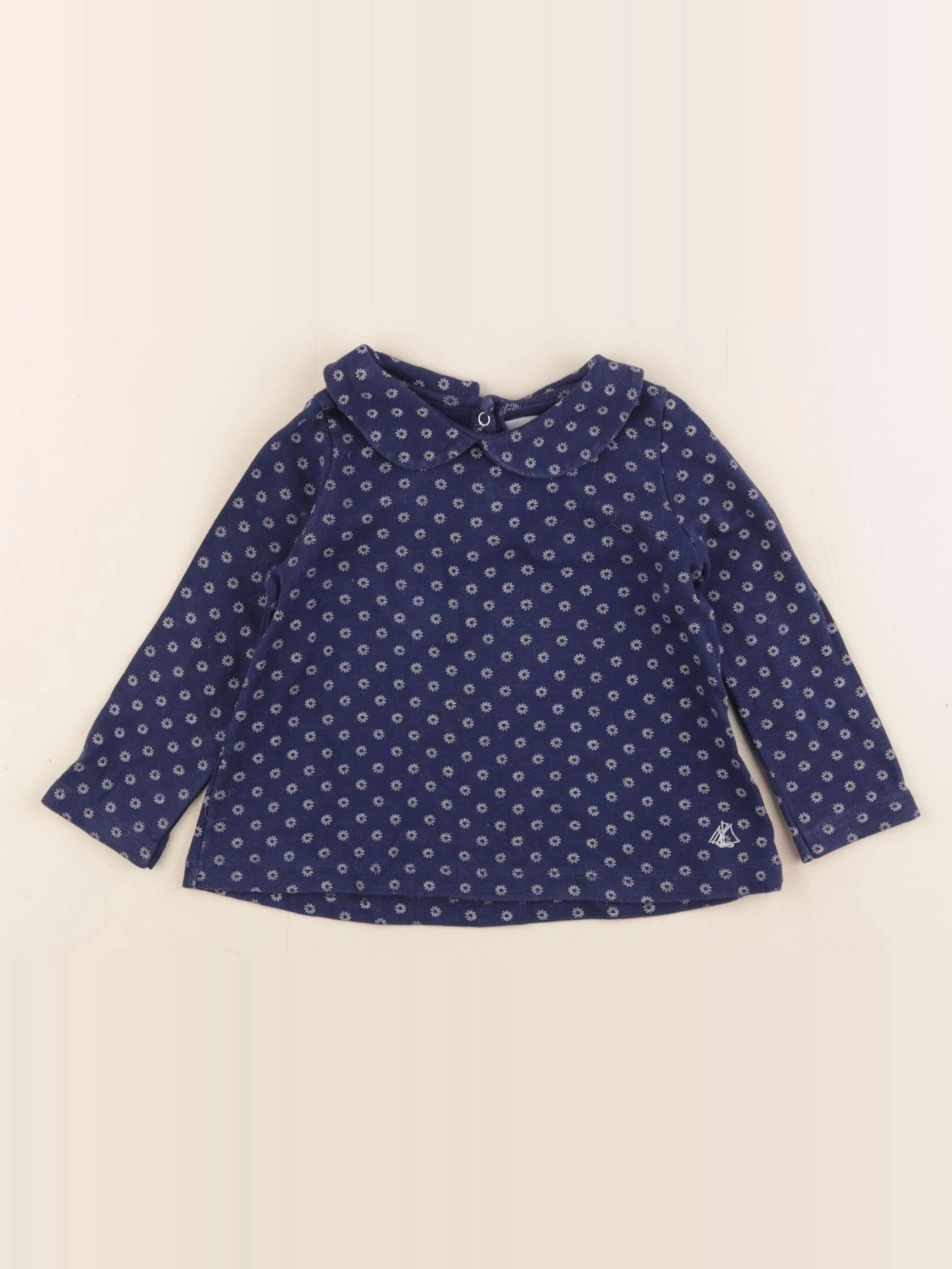Petit Bateau - tee-shirt bleu - 18 mois