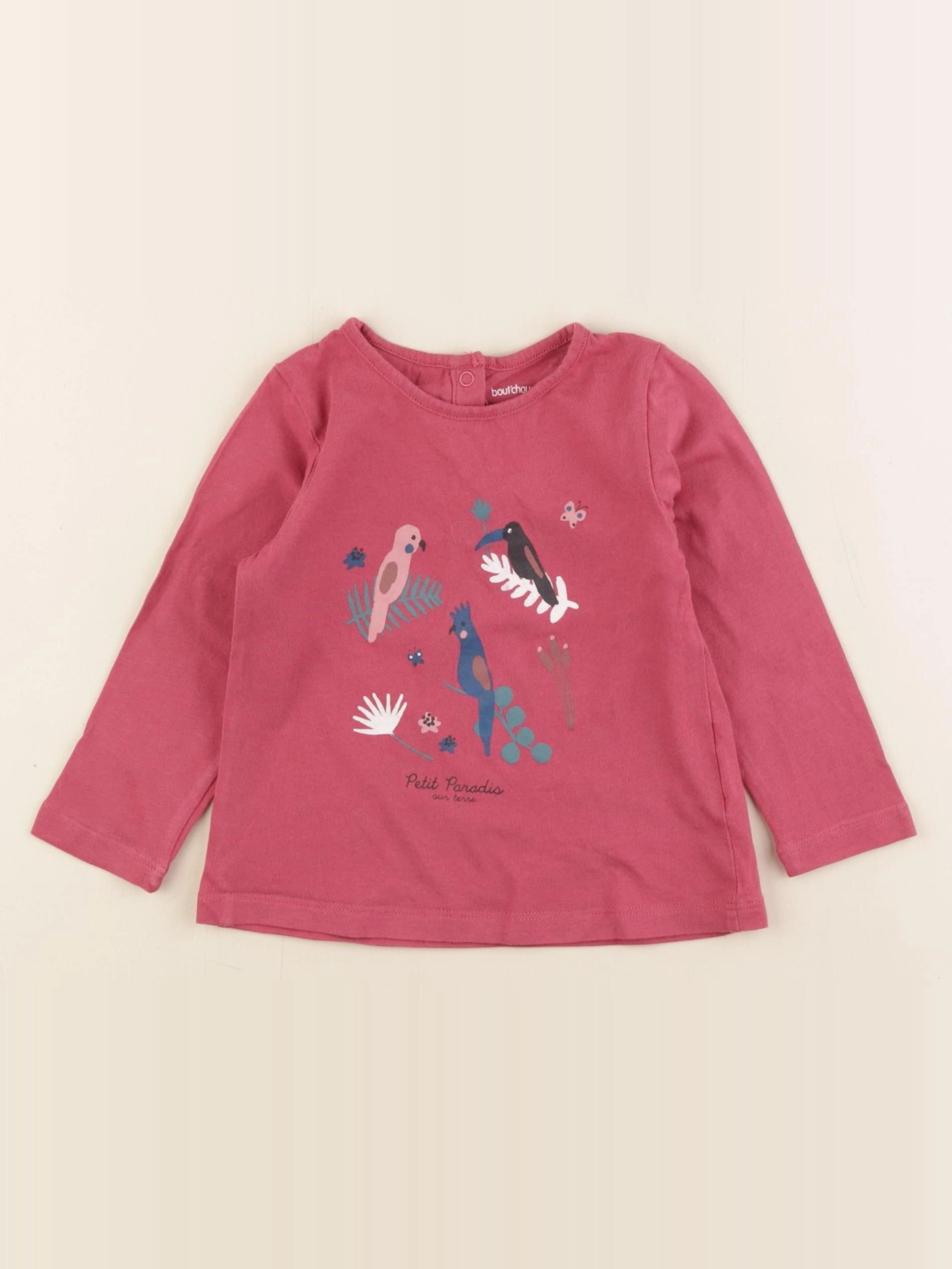 Boutchou - tee-shirt rose - 12 mois