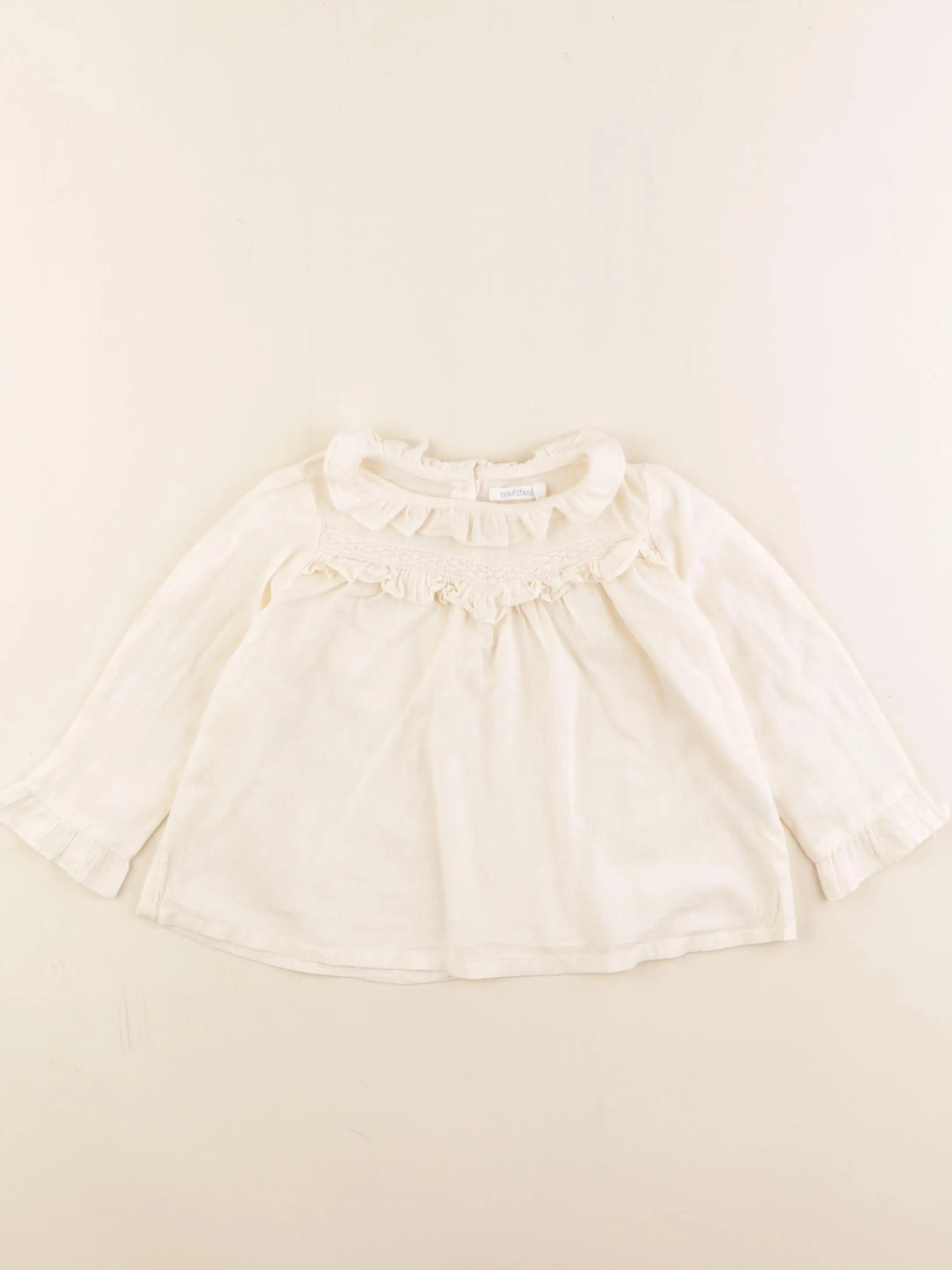 Boutchou - blouse beige - 12 mois