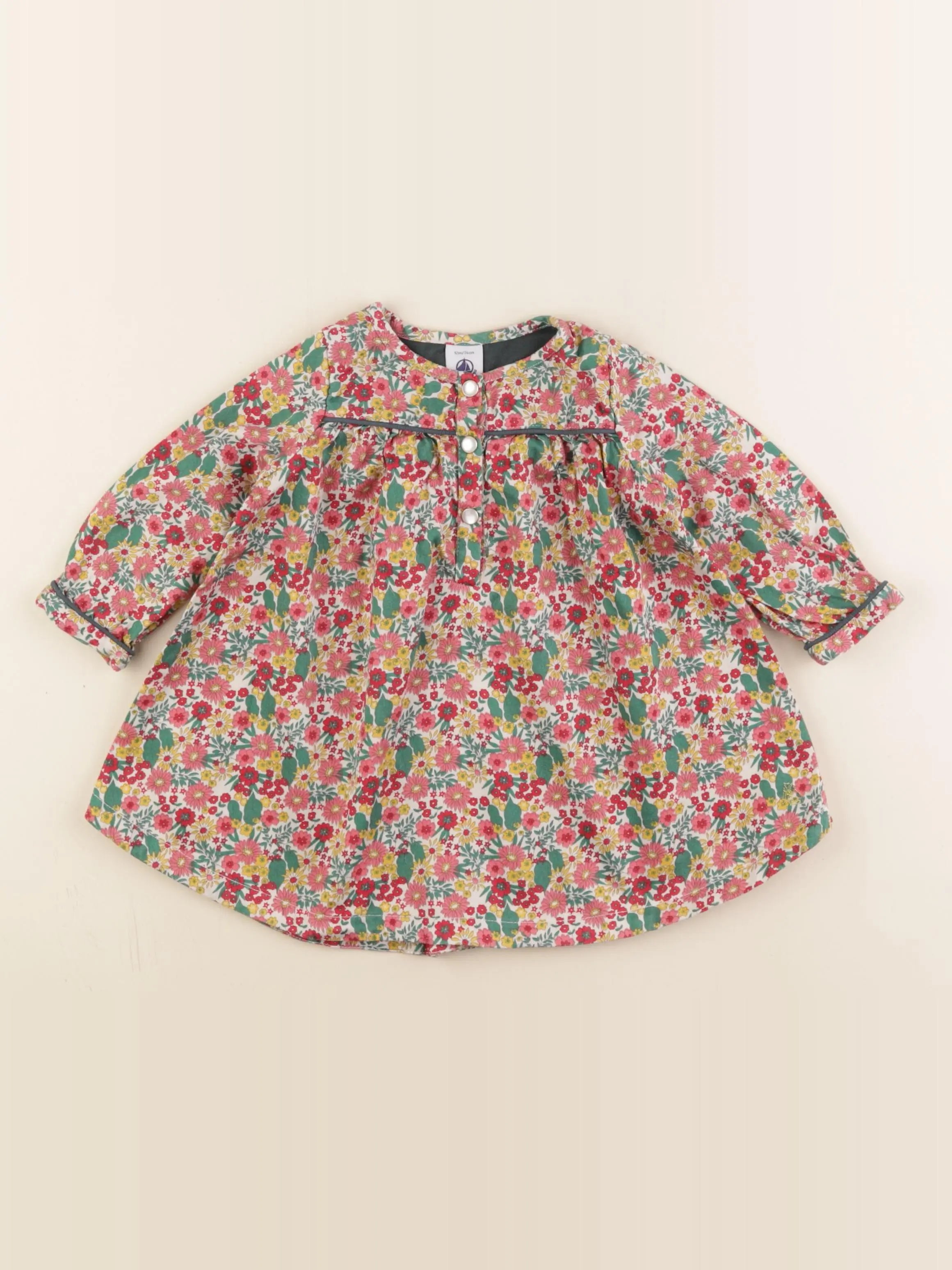 Petit Bateau - robe multicolore - 12 mois