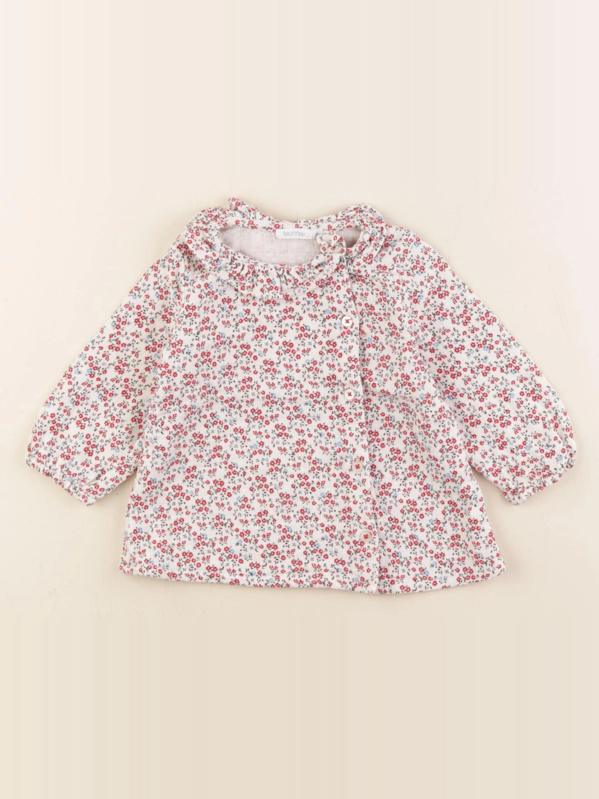 Boutchou - blouse rouge - 12 mois