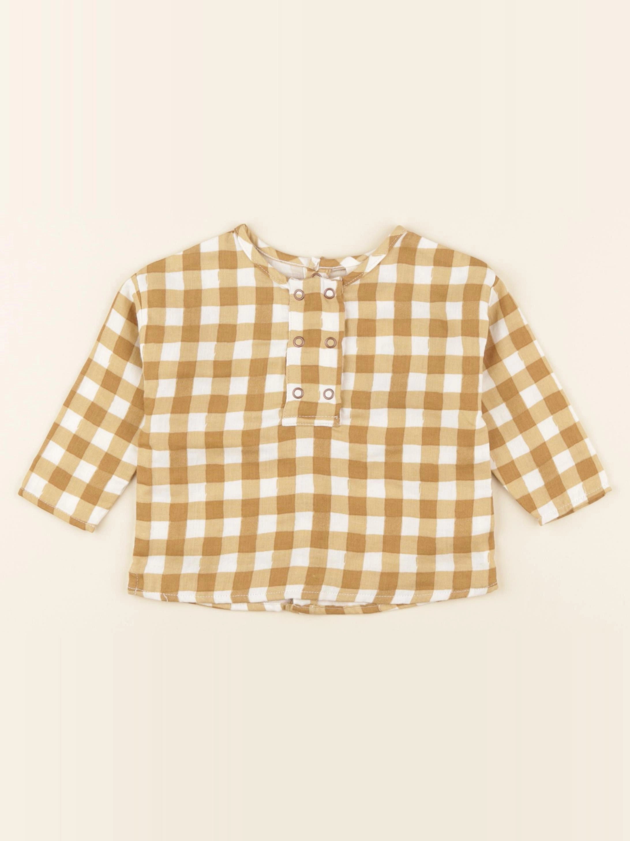 Chemise Romeo Vichy caramel