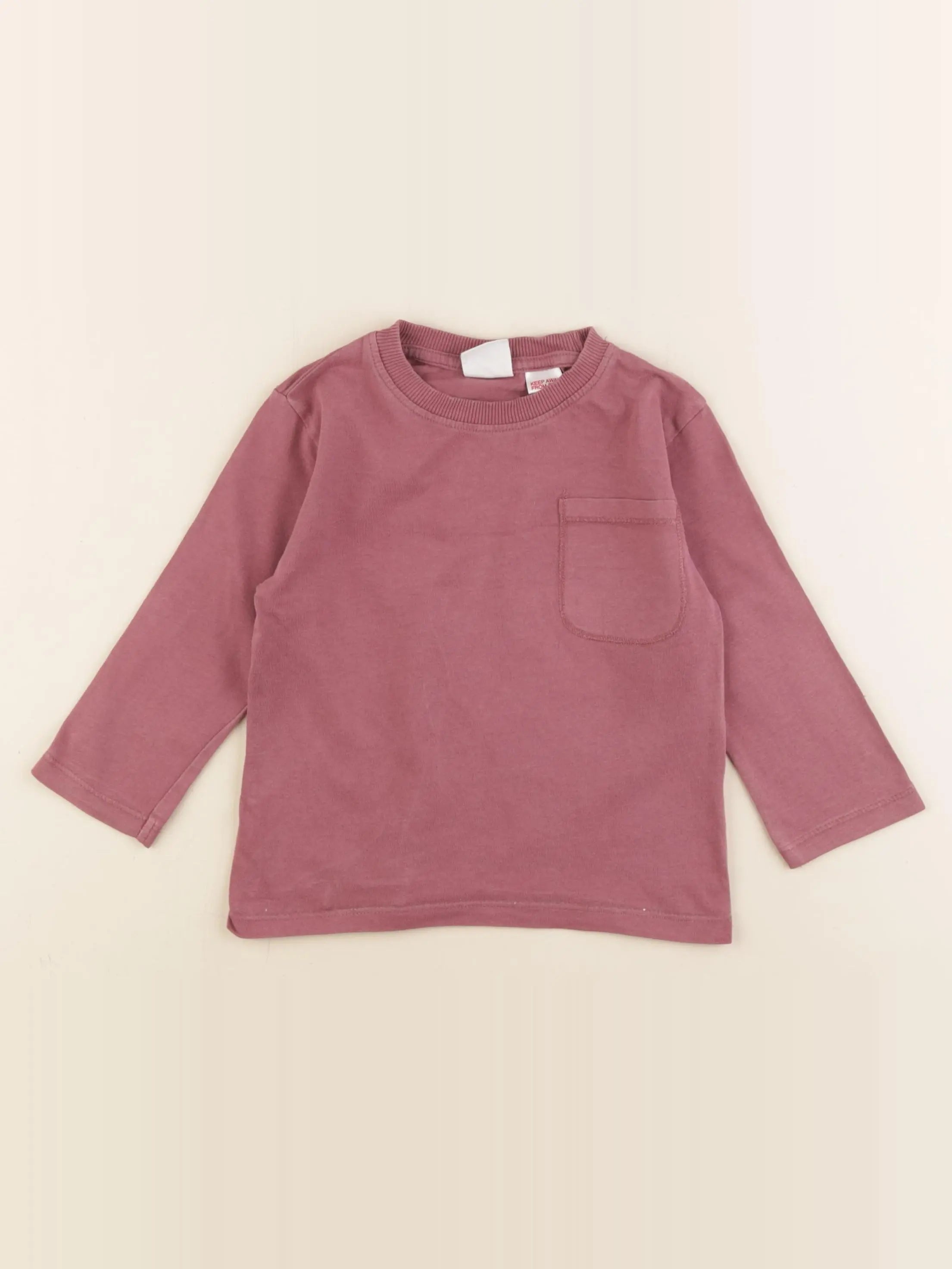 Zara - tee-shirt rose - 12/18 mois