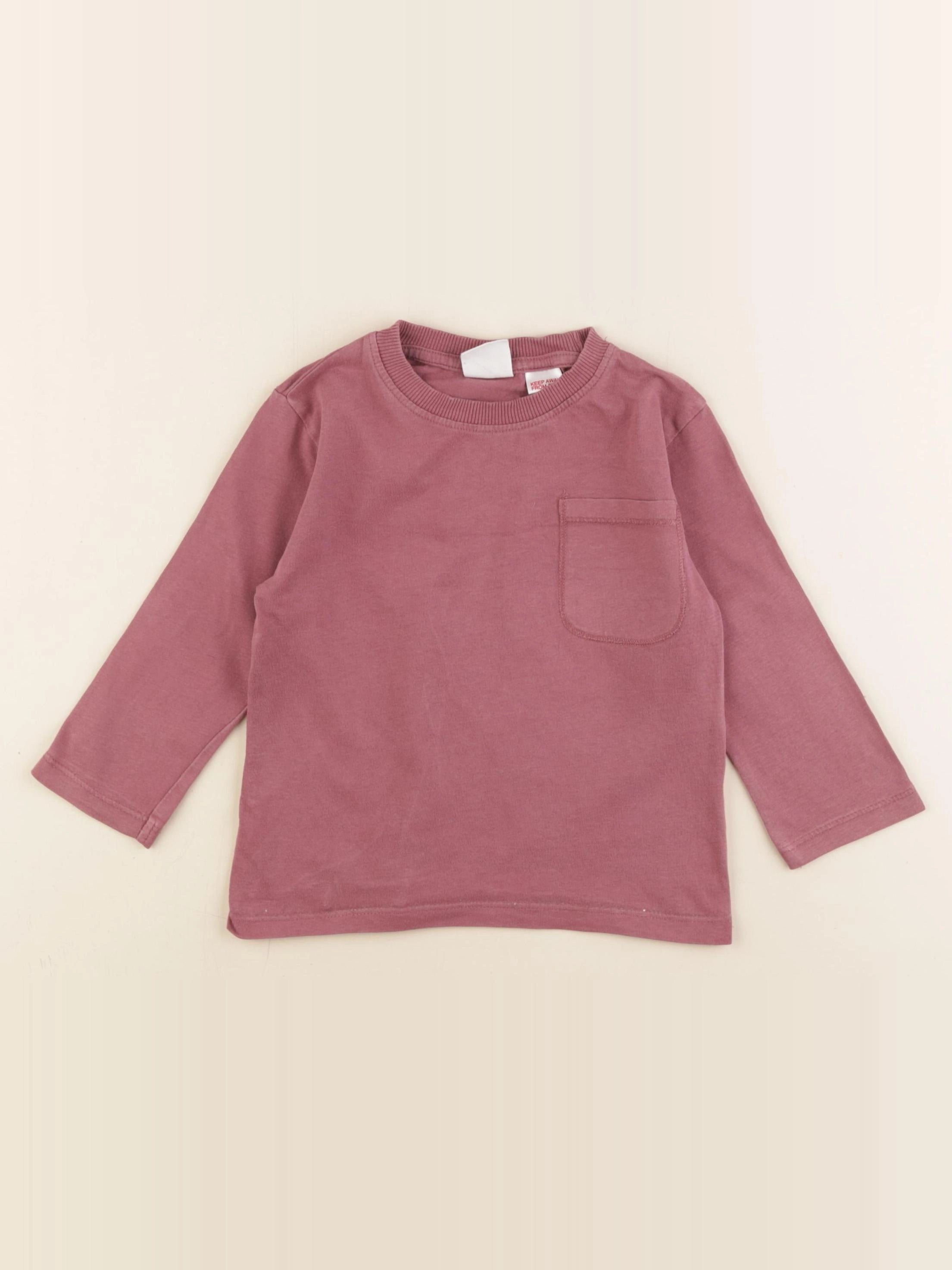 Zara - tee-shirt rose - 12/18 mois
