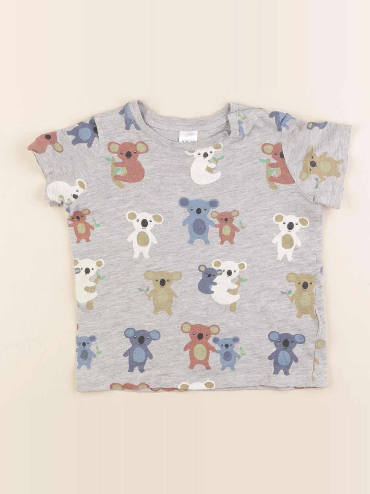 H&M - tee-shirt gris, multicolore - 12/18 mois