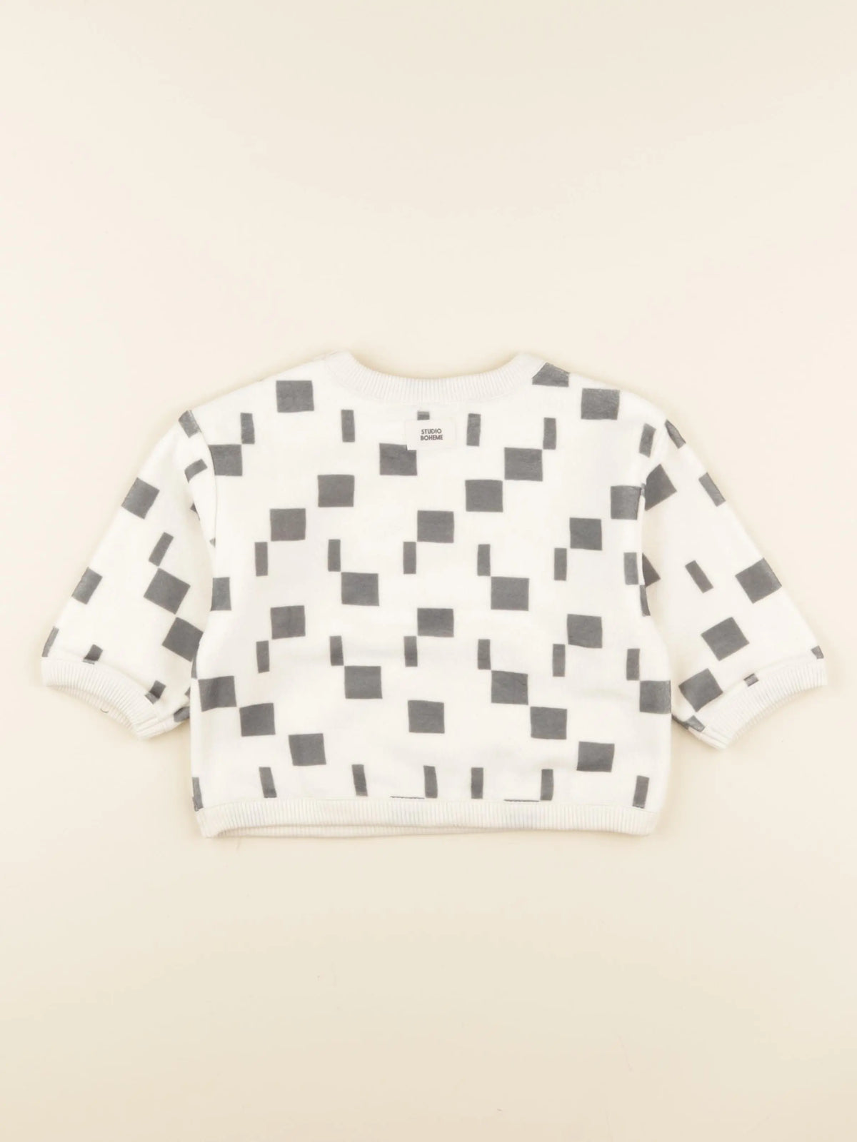 Sweat Ours Polaire Carres beige