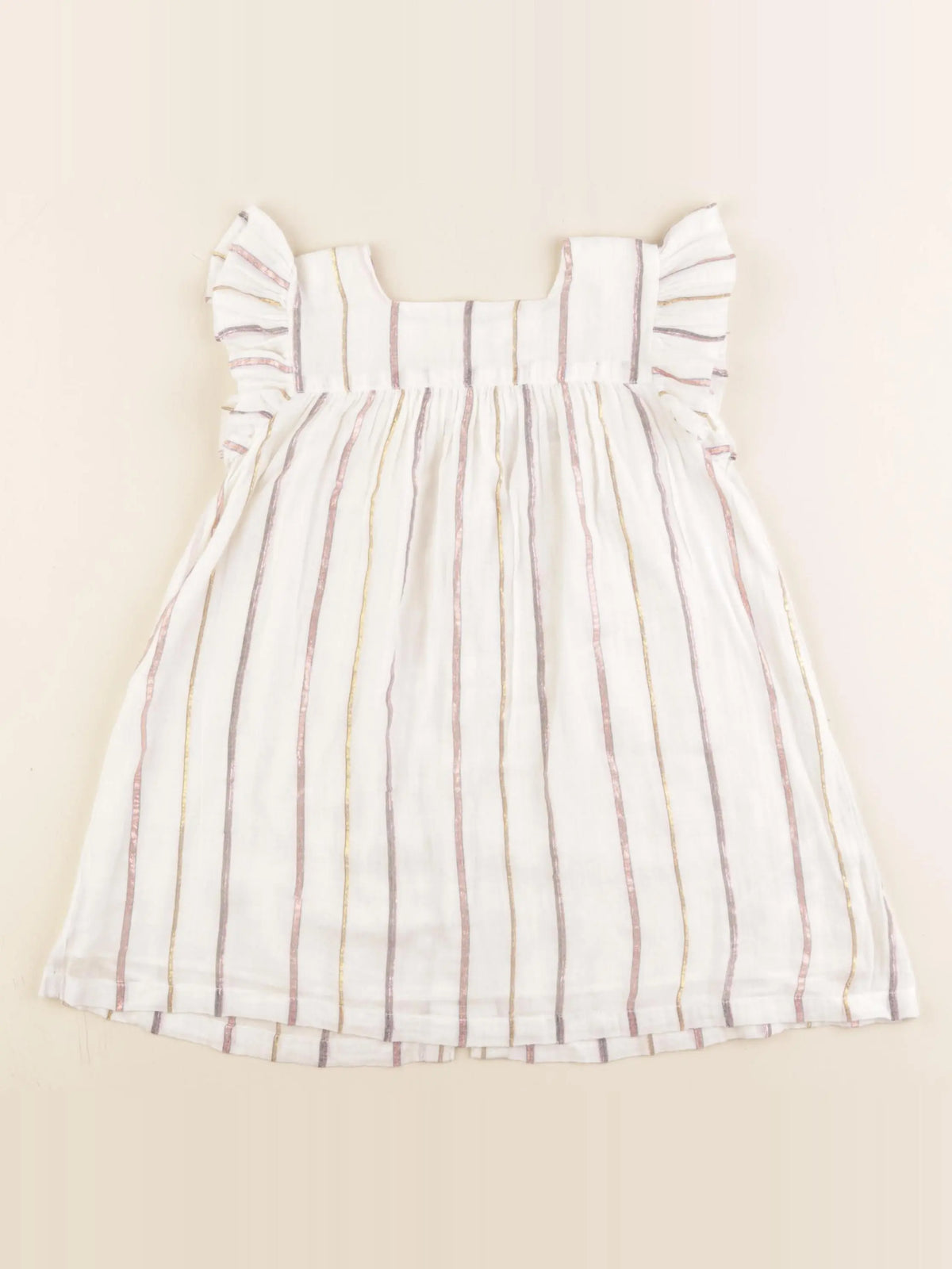 Bonton - robe blanc, or - 2 ans