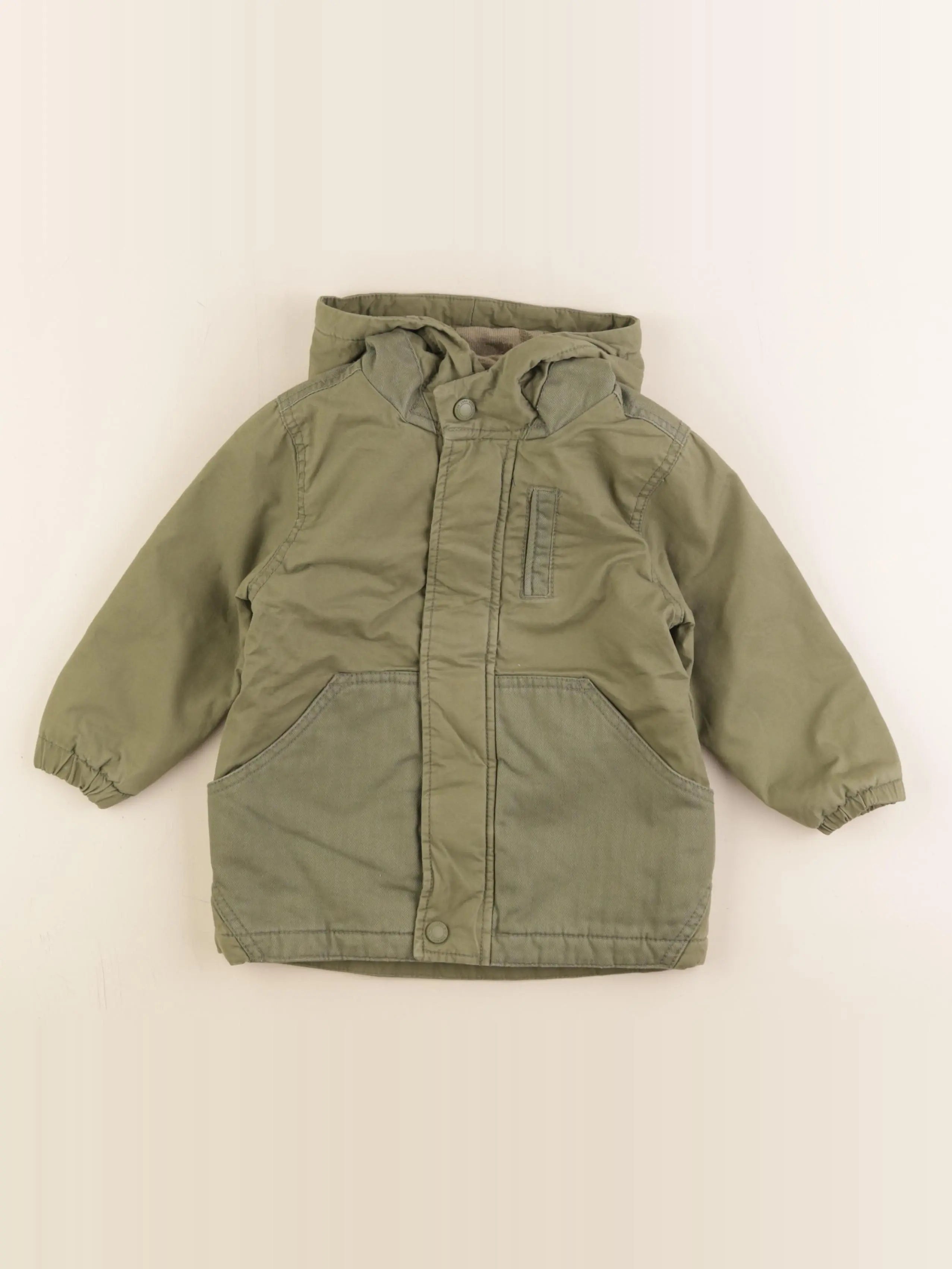 Zara - veste doublé vert - 18/24 mois