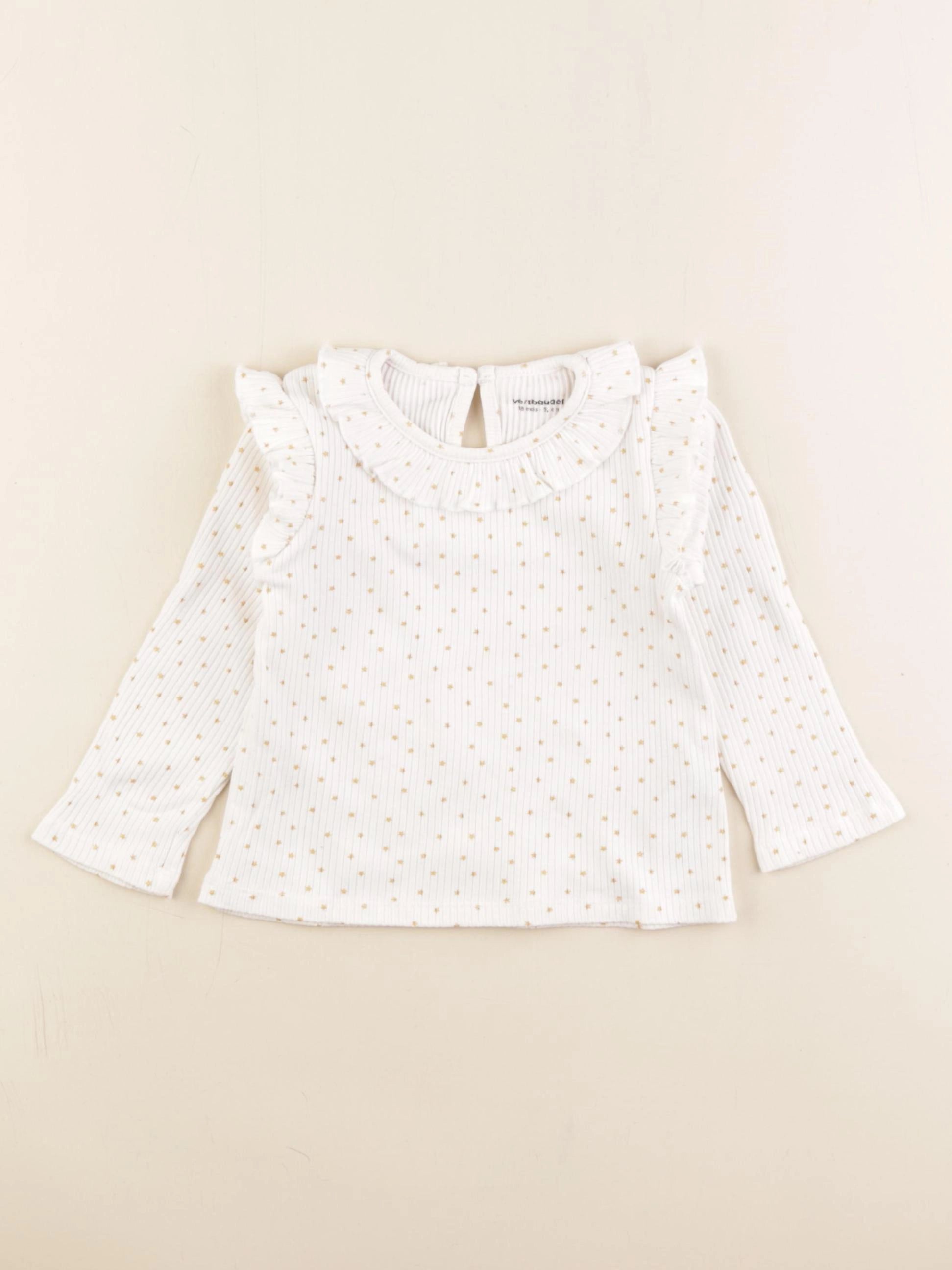 Vertbaudet - tee-shirt blanc - 18 mois