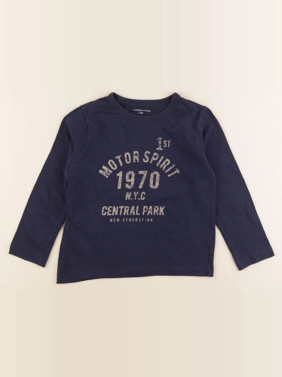 Monoprix - tee-shirt bleu - 5 ans