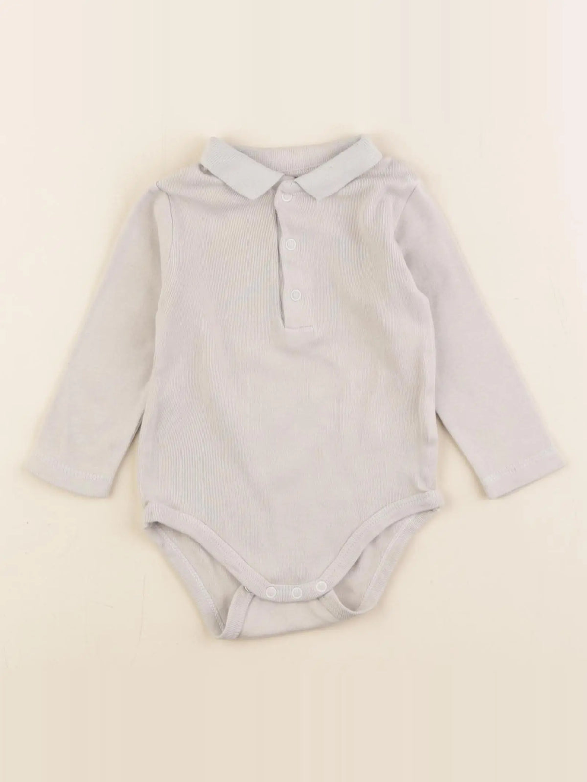 Vertbaudet - body à col gris - 6 mois
