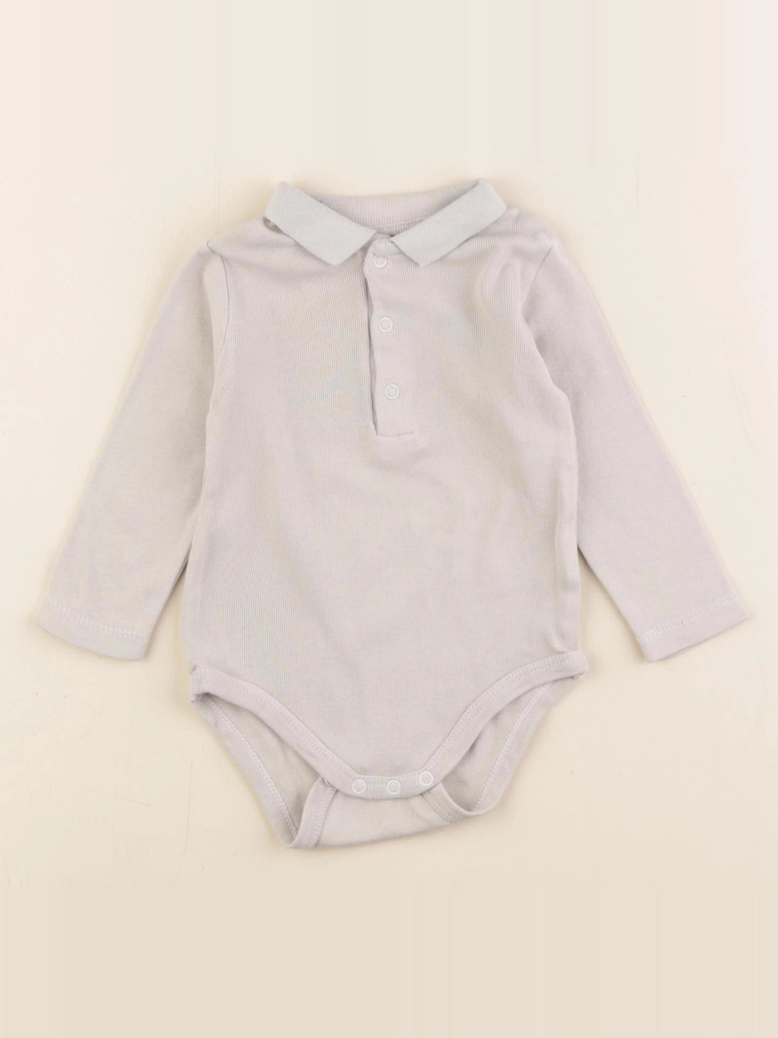 Vertbaudet - body à col gris - 6 mois