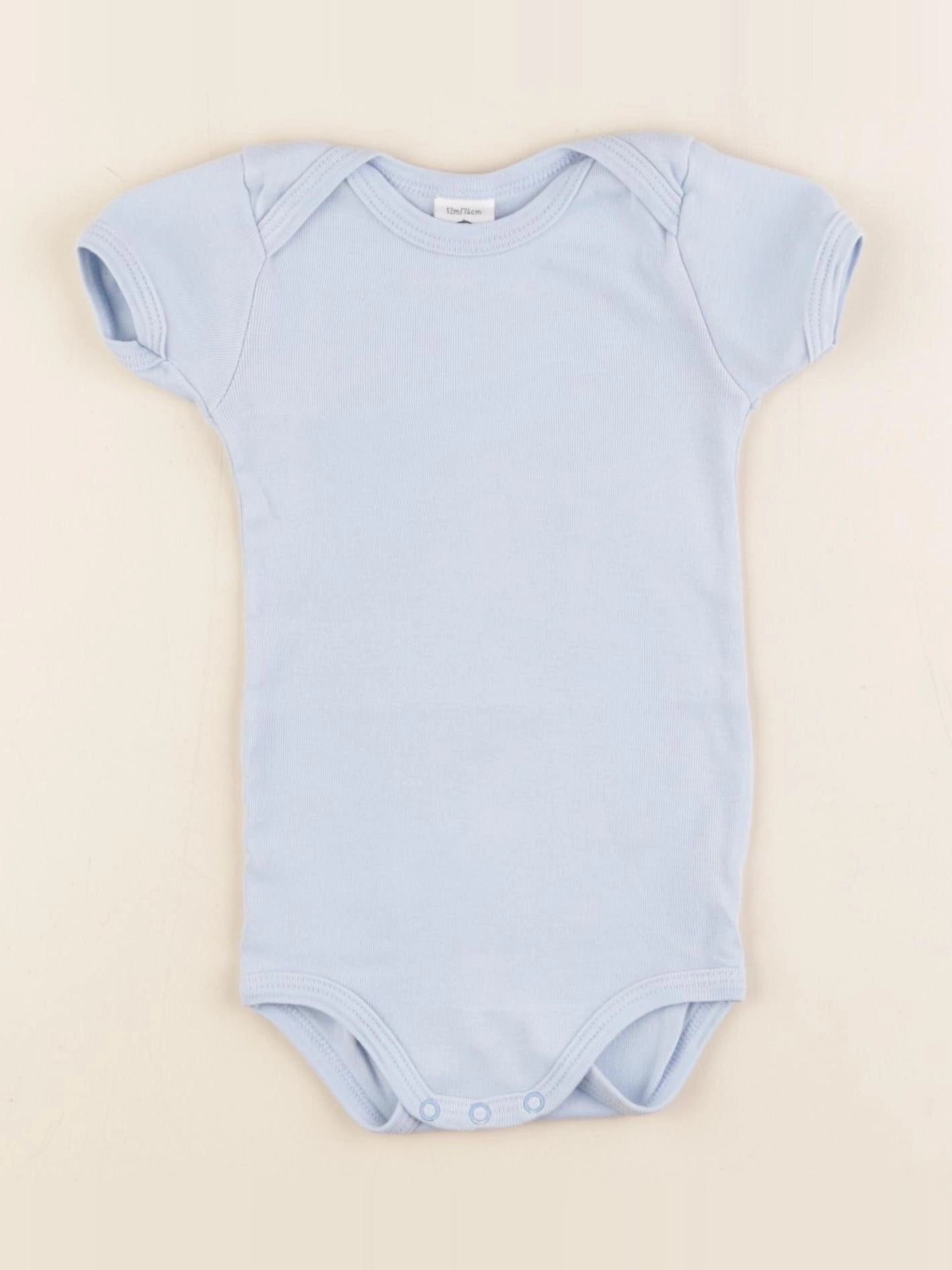 Petit Bateau - body bleu - 12 mois