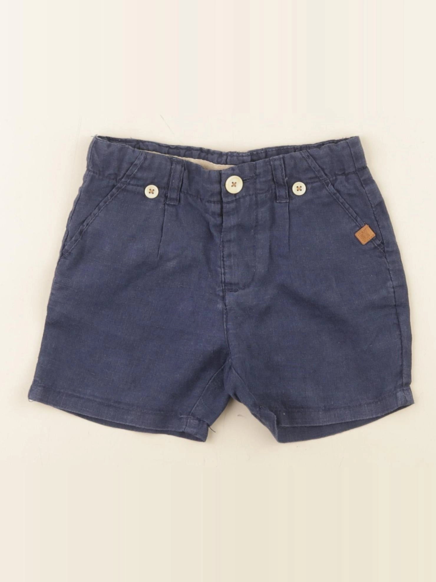 H&M - short bleu - 12/18 mois