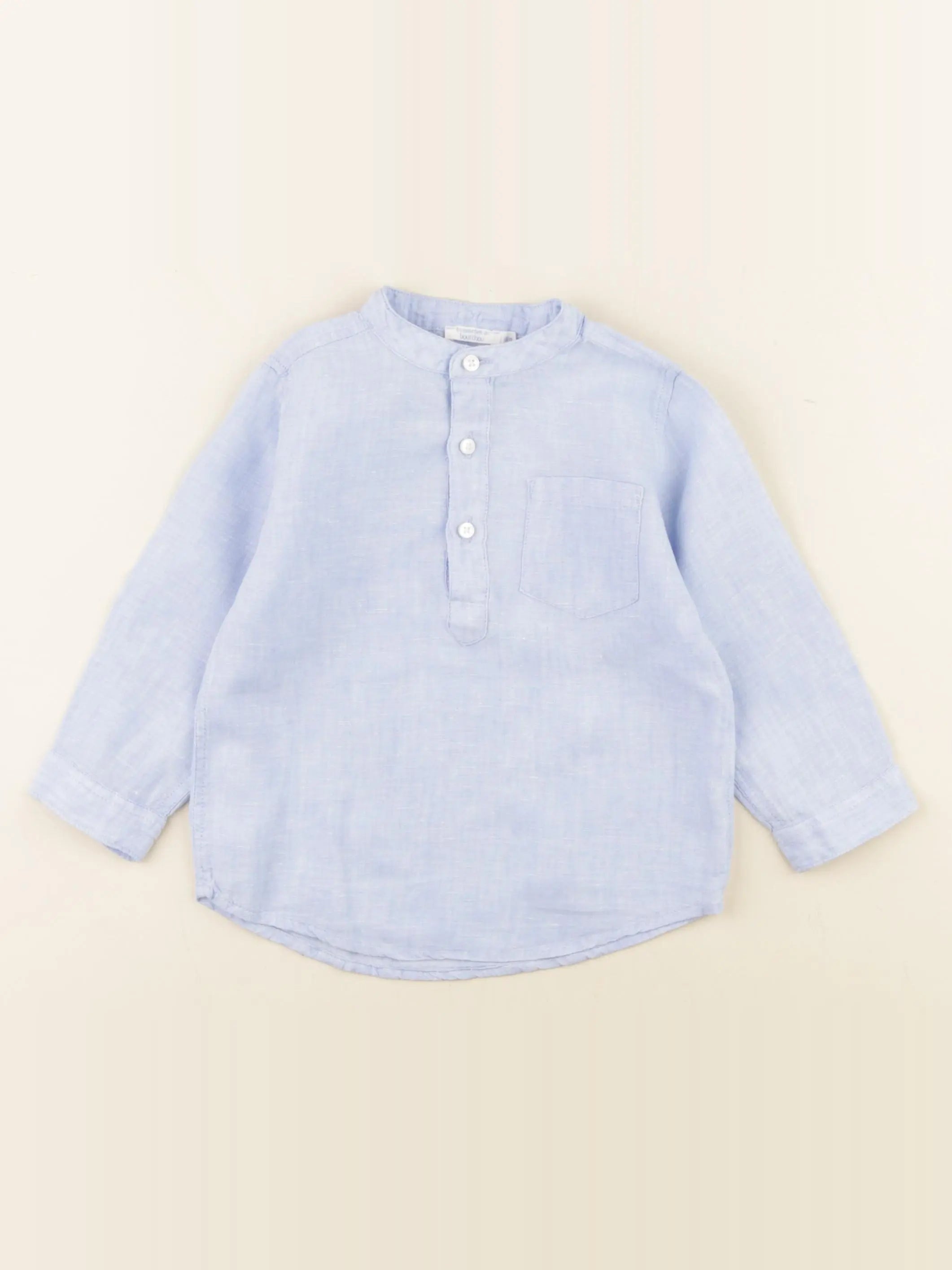 Boutchou - chemise bleu - 18 mois