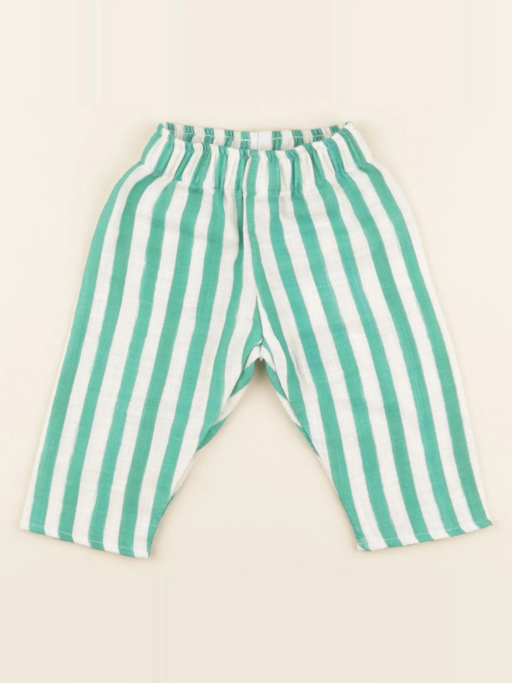 Pantalon Cousin Rayures vert