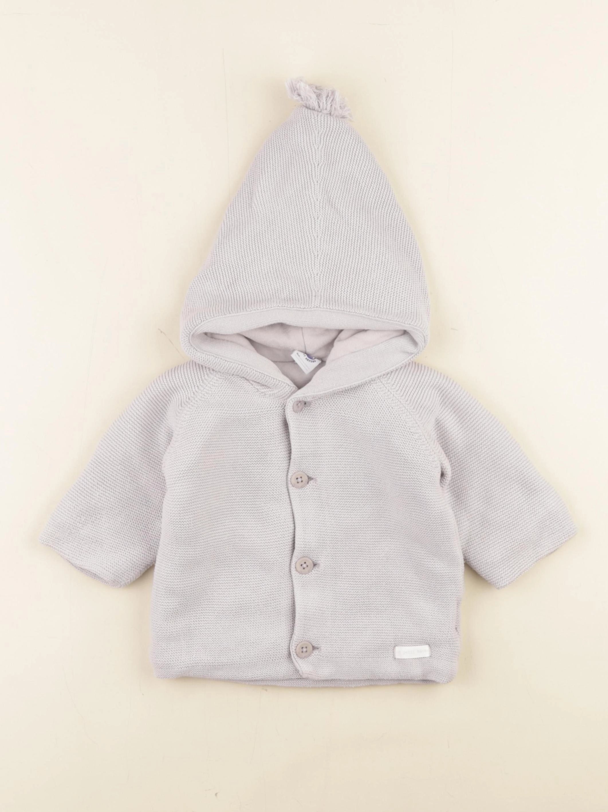 Petit Bateau - veste gris - 6 mois