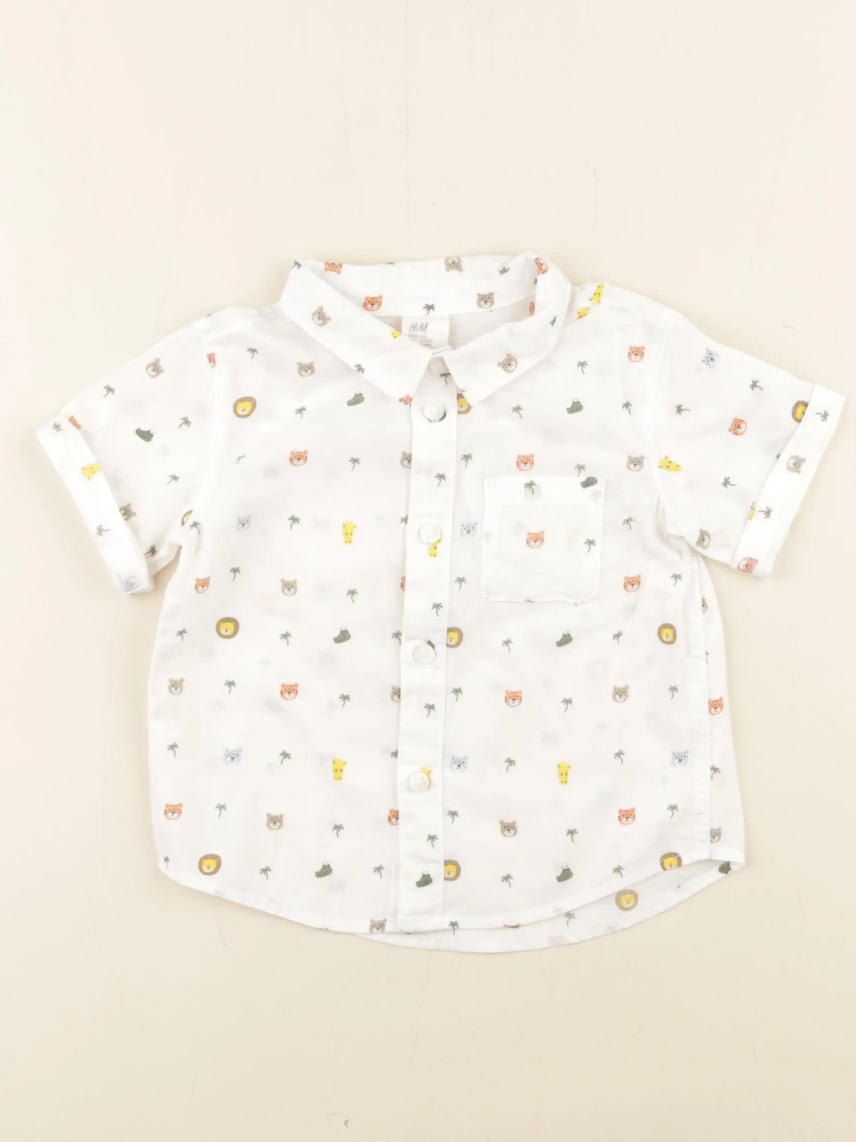 H&M - chemise blanc - 4/6 mois