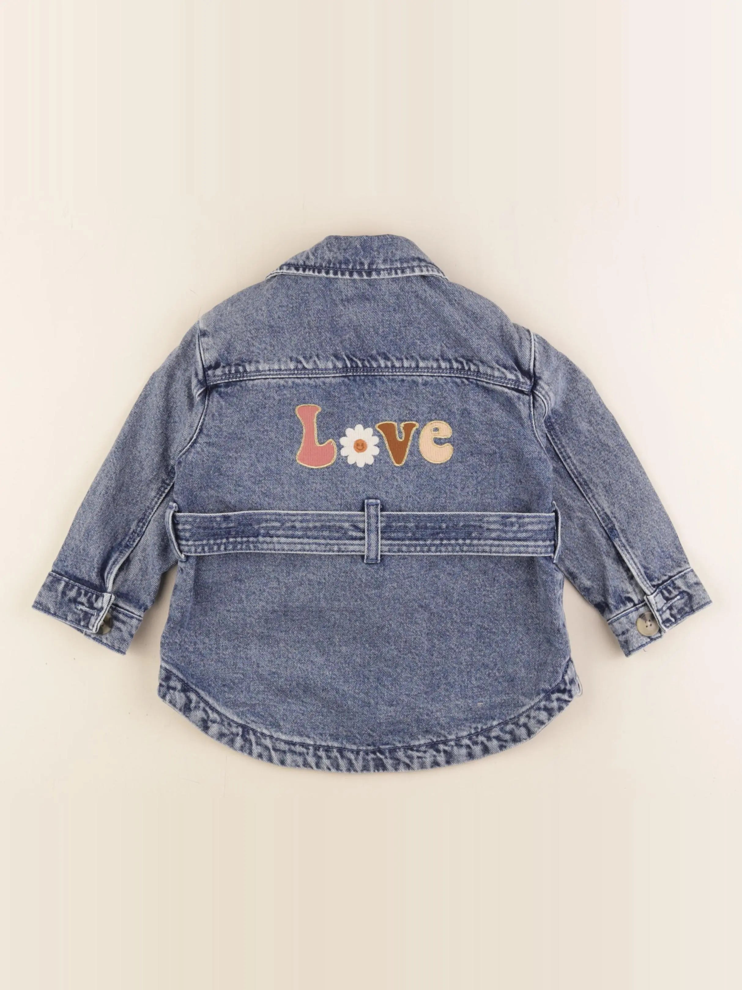 Vertbaudet - veste imprimé au dos bleu - 3 ans