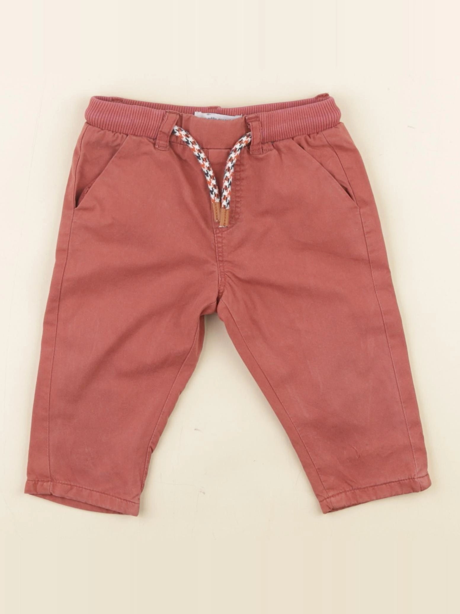 Vertbaudet - pantalon rouge - 9 mois