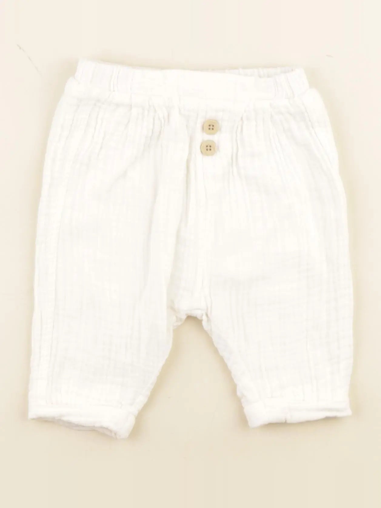 Vertbaudet - pantalon blanc - 3 mois