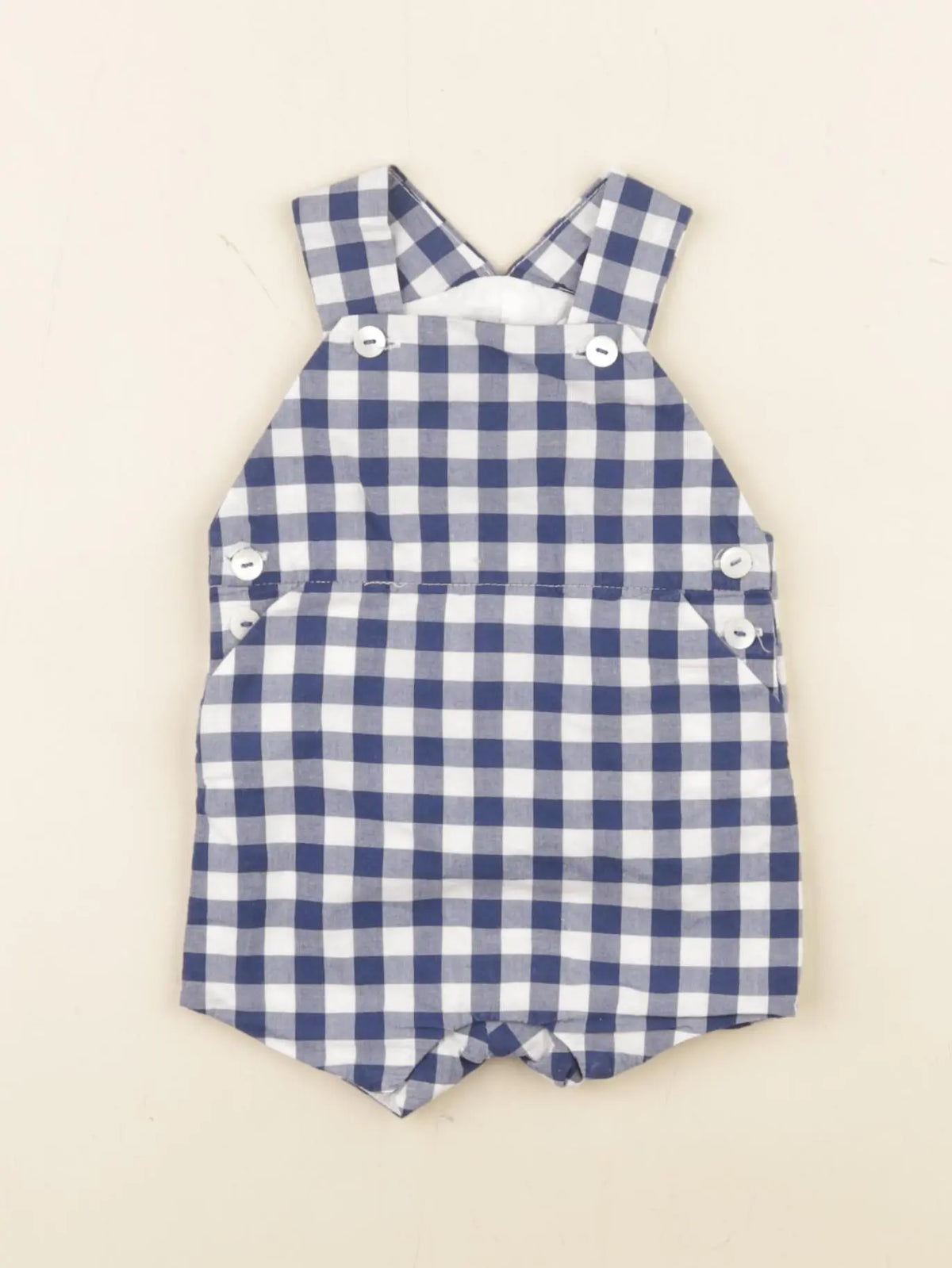 Jacadi - salopette blanc, bleu - 1 mois