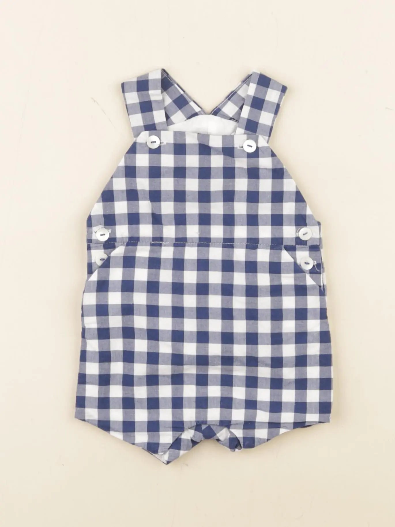 Jacadi - salopette blanc, bleu - 1 mois