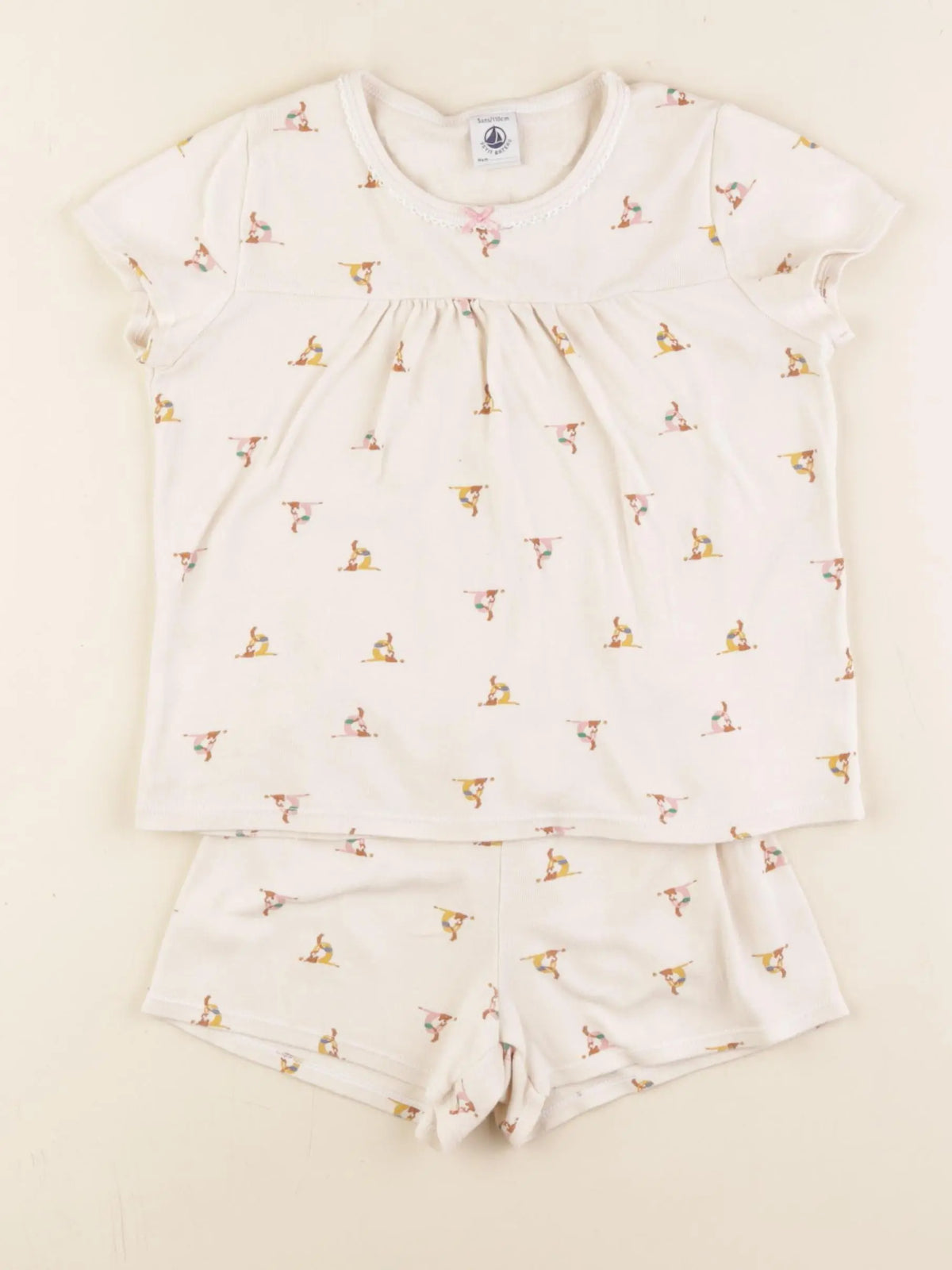 Petit Bateau - pyjama coton beige - 5 ans