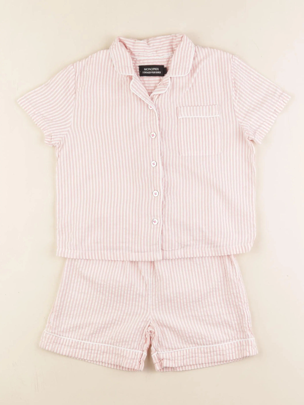 Monoprix - pyjama coton rose - 5 ans