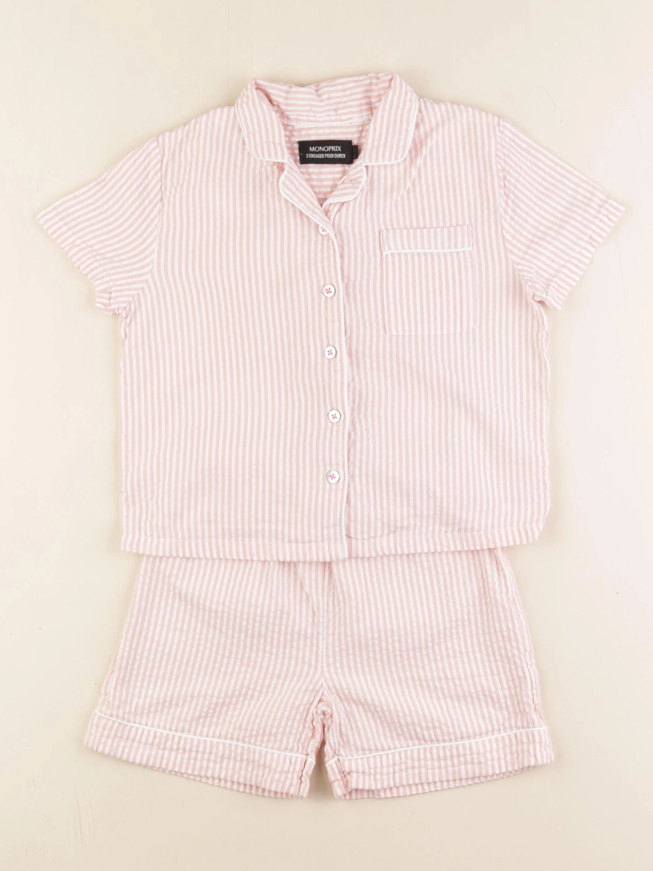 Monoprix - pyjama coton rose - 5 ans