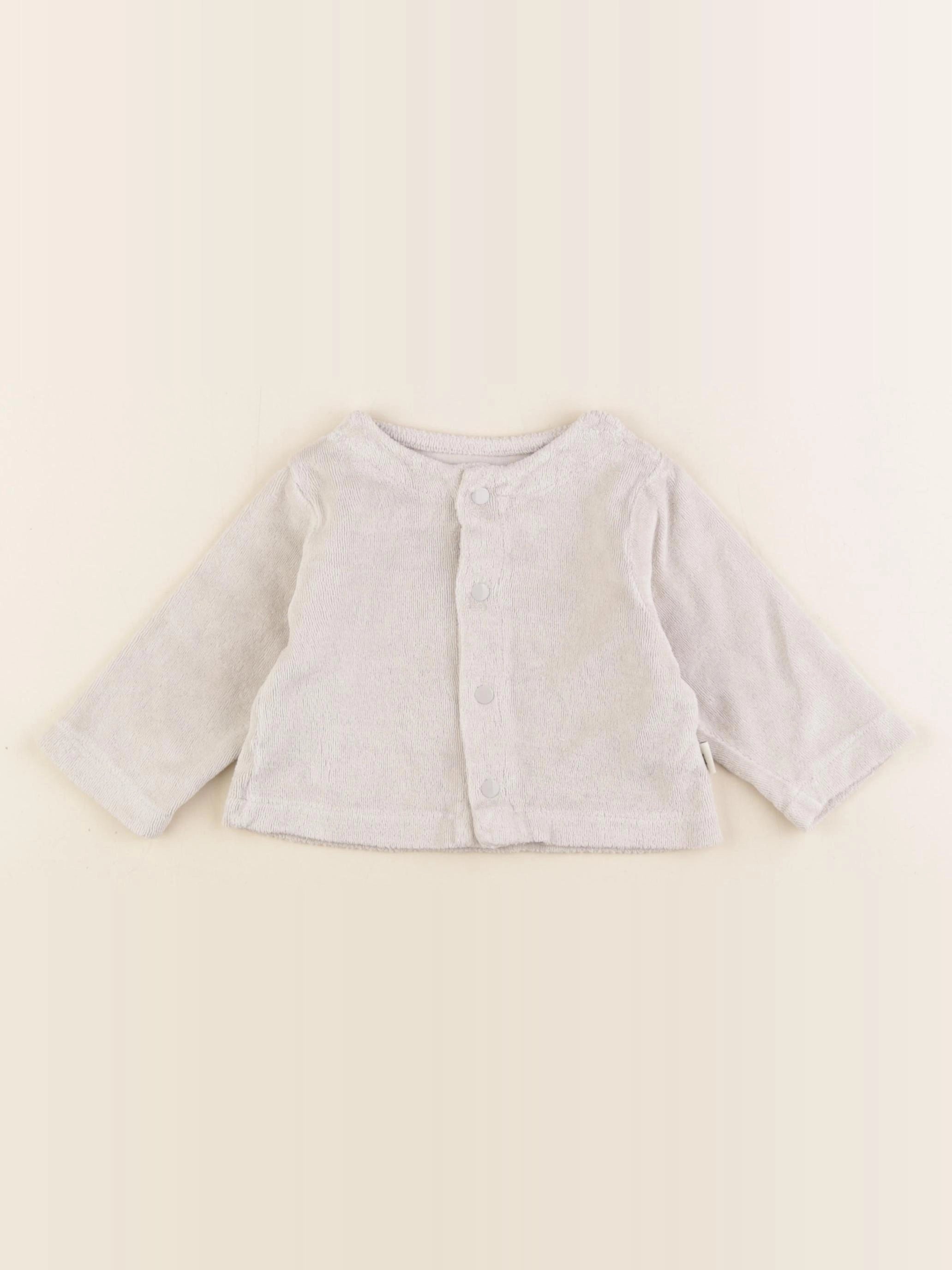 Poudre Organic - gilet éponge gris - 3 mois