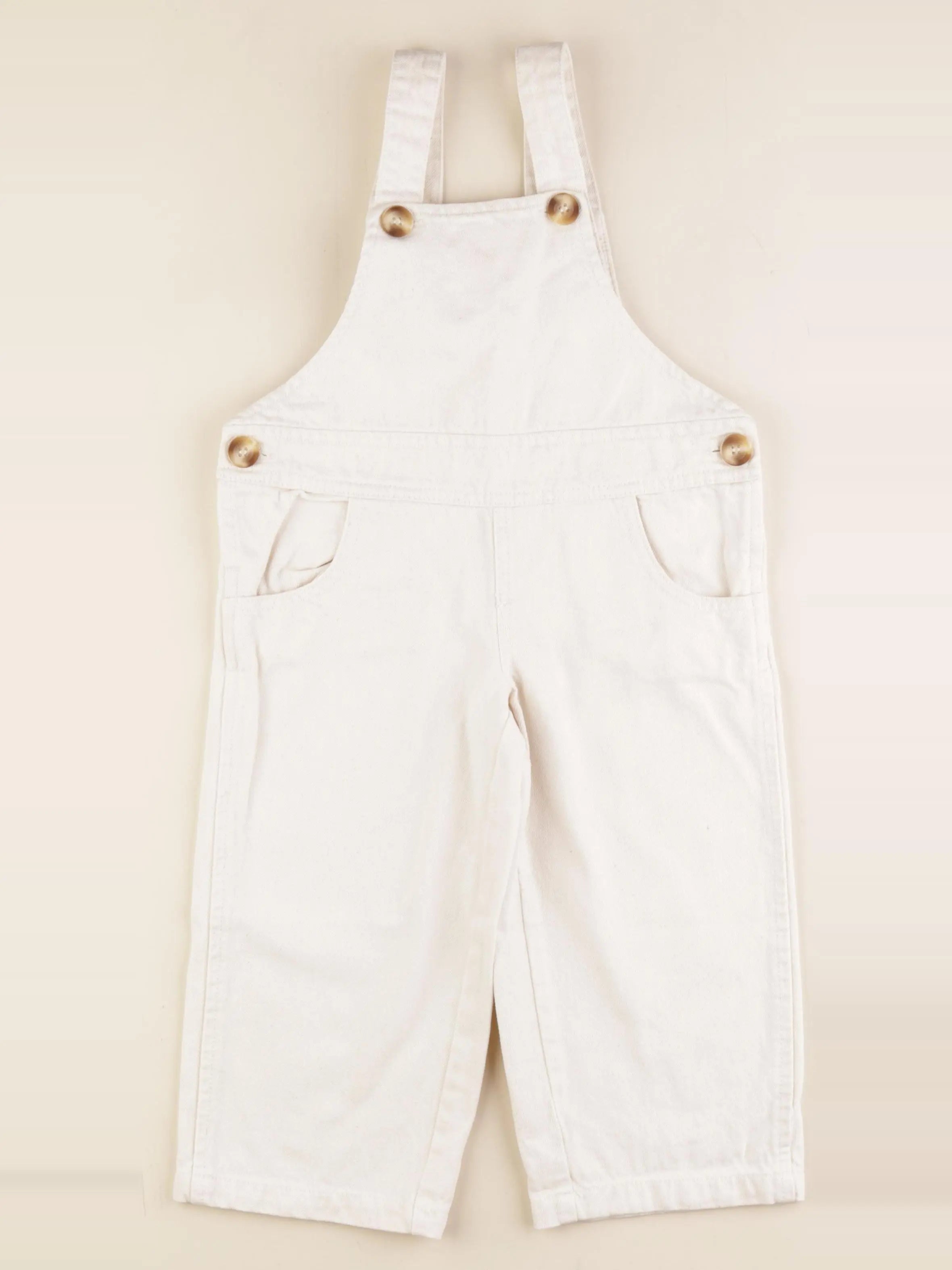 Poudre Organic - salopette blanc - 24 mois