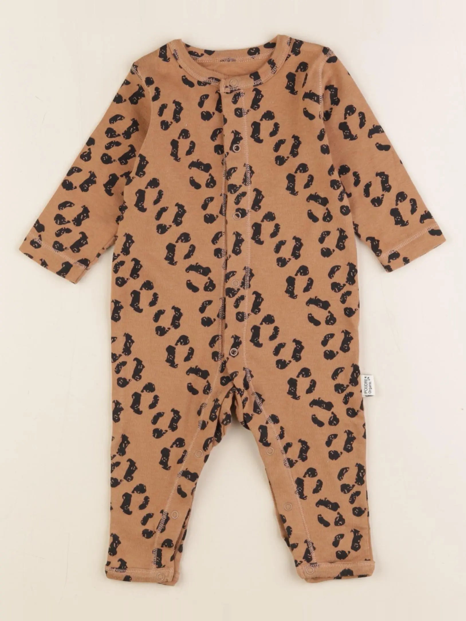 Poudre Organic - pyjama coton marron - 3 mois
