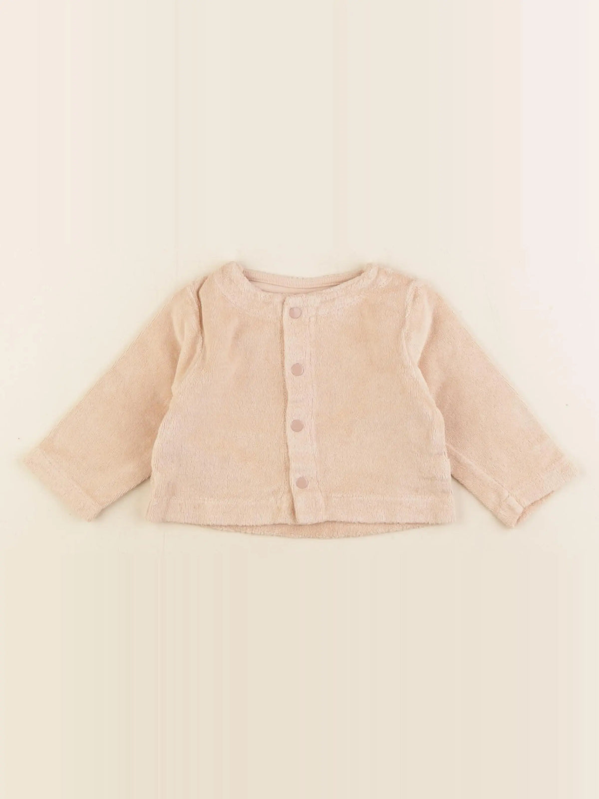 Poudre Organic - gilet éponge rose - 3 mois