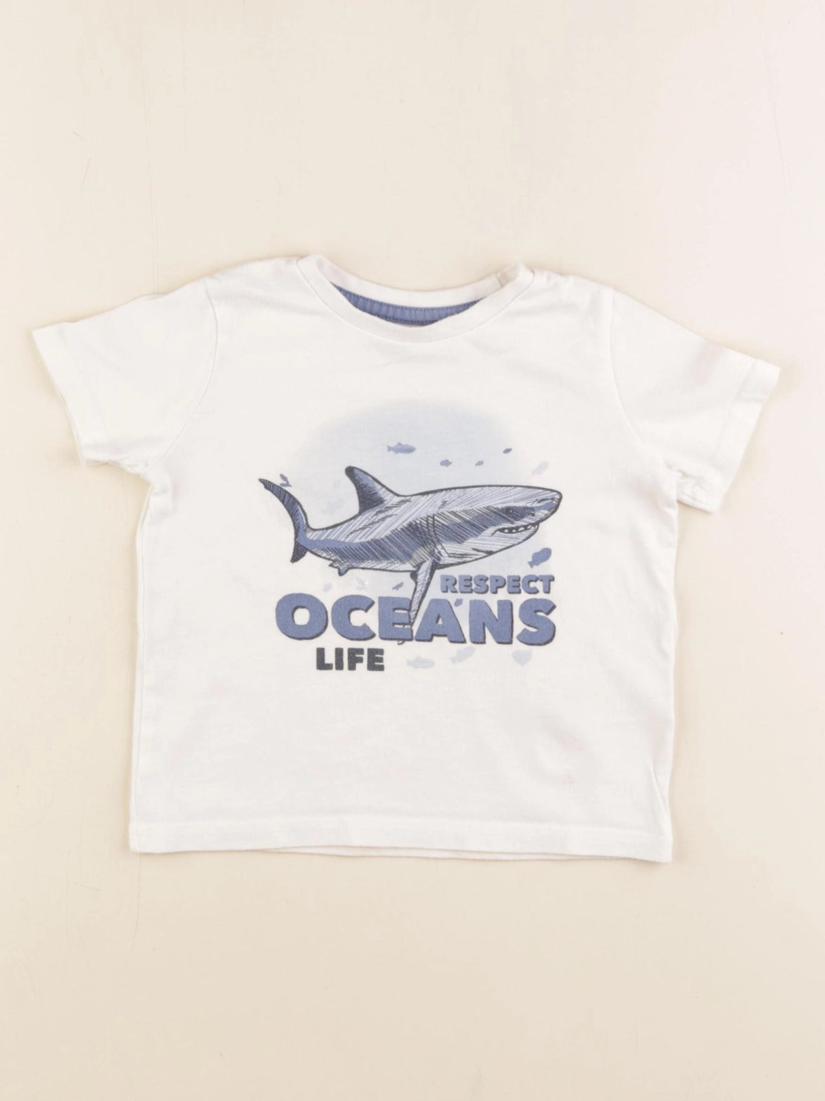 Vertbaudet - tee-shirt blanc - 2 ans