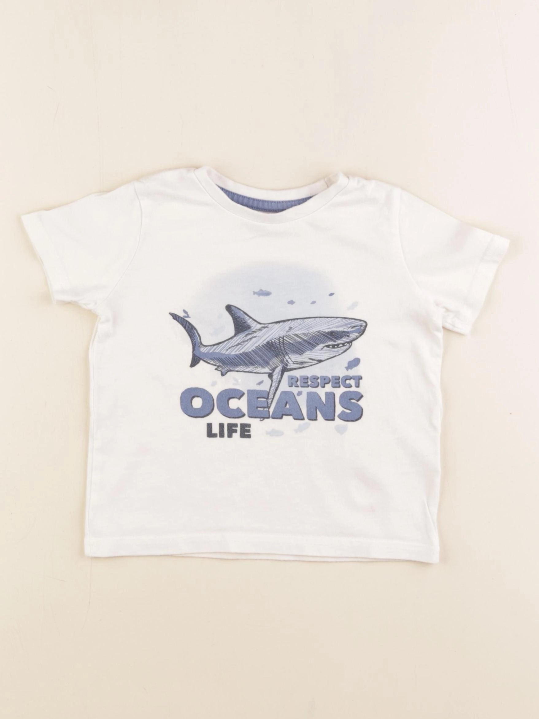 Vertbaudet - tee-shirt blanc - 2 ans