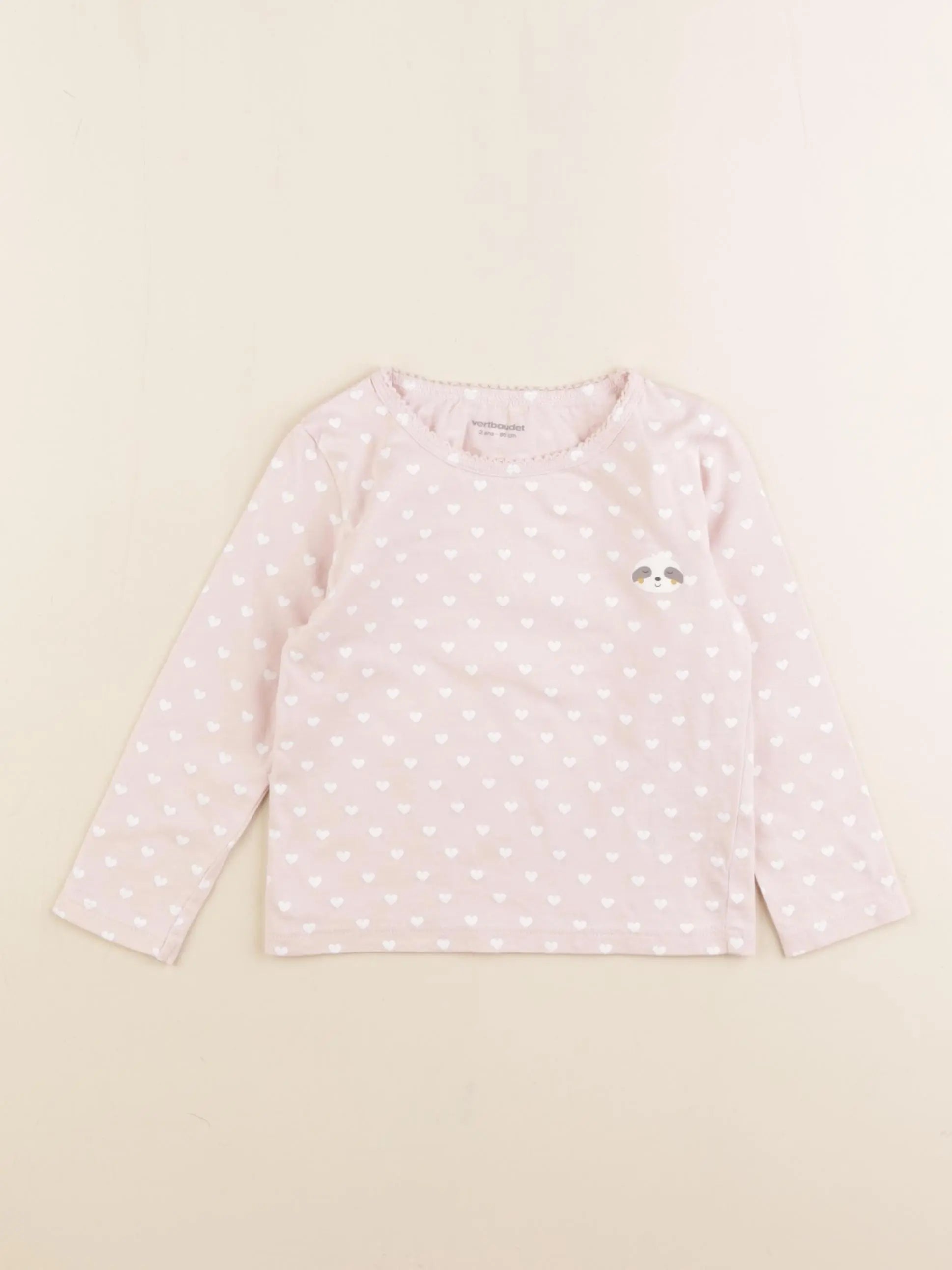 Vertbaudet - maillot de corps rose - 2 ans