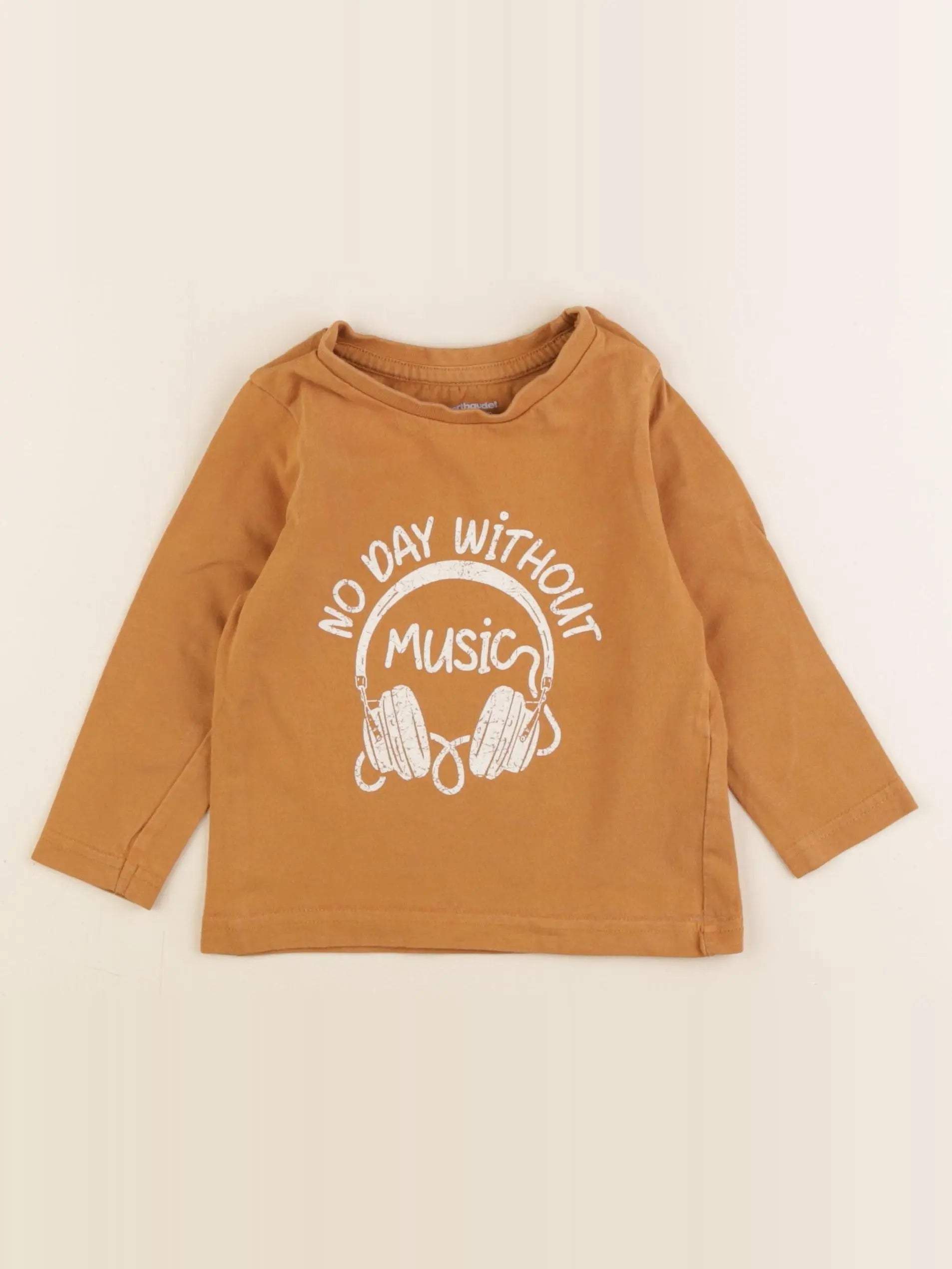 Vertbaudet - tee-shirt marron - 2 ans