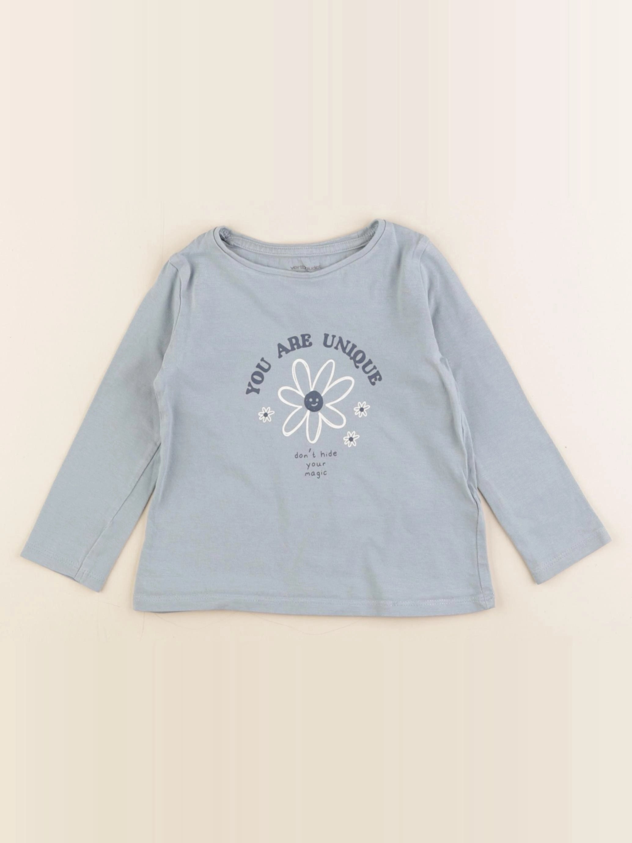 Vertbaudet - tee-shirt bleu - 24 mois