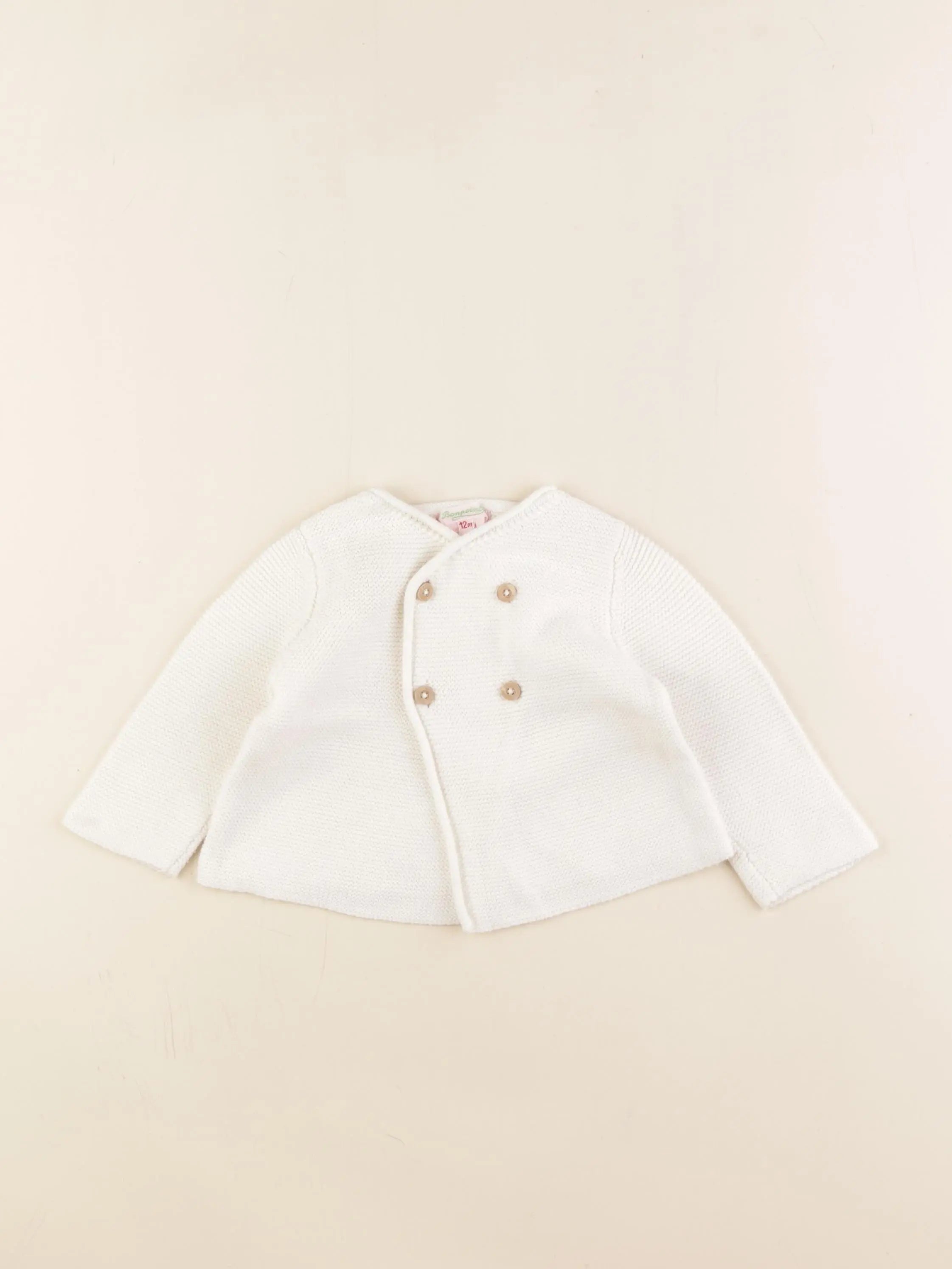 Bonpoint - gilet blanc - 12 mois