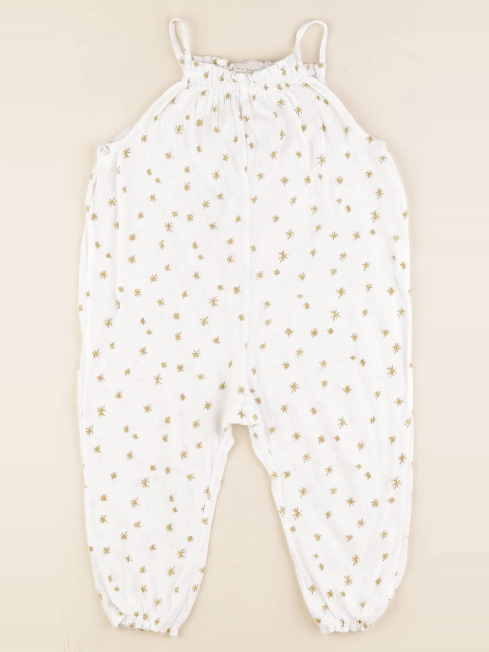 Zara - combinaison blanc, or - 2/3 ans