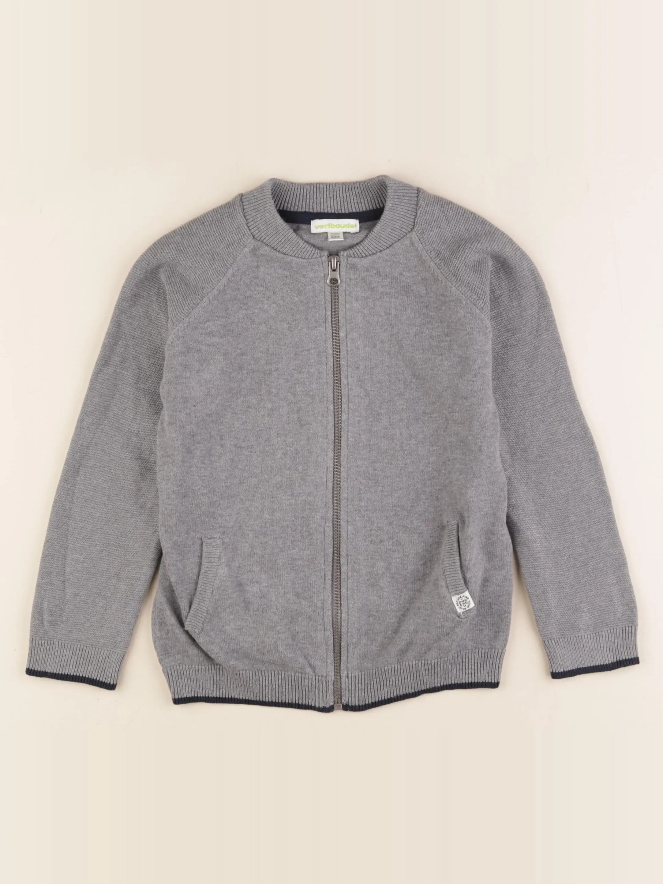 Vertbaudet - gilet gris - 5 ans